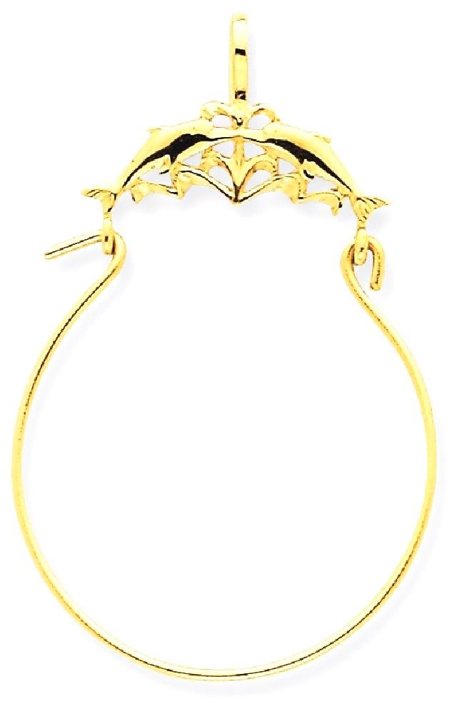 14K Solid Yellow Gold Sea Dolphin Necklace - Ocean Fish Pendant Charm for Women - Perfect Summer Beach Jewelry & Nautical Gift for Her
