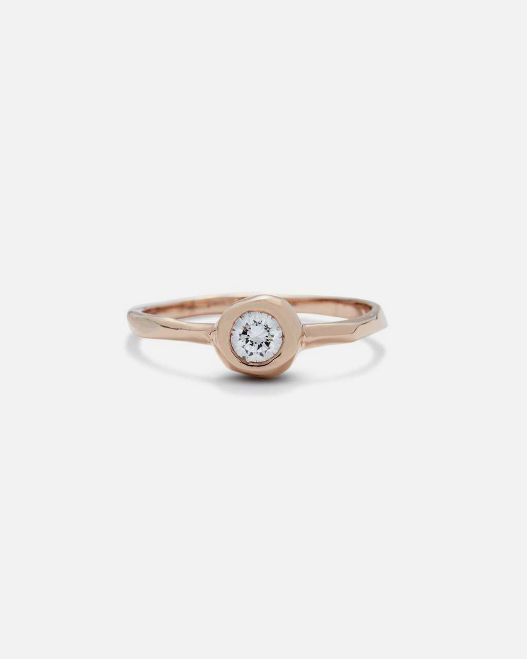 White Diamond Pebble Ring for Women - Elegant Stackable Minimalist Band for Everyday Wear, Anniversary & Wedding Jewelry Gift