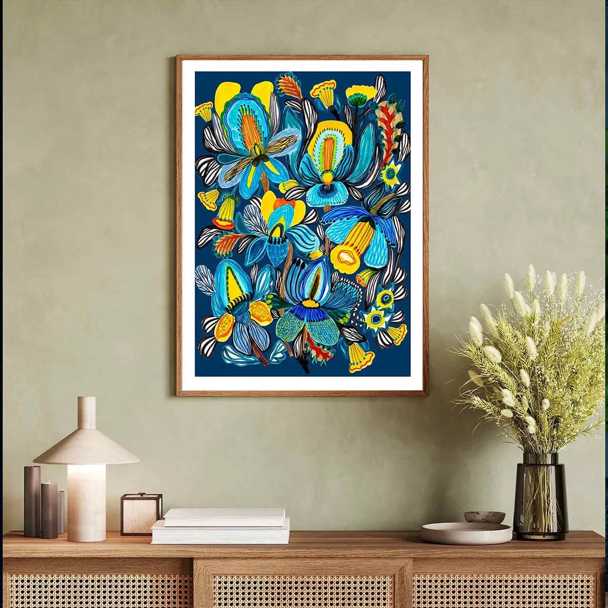 Jungle Orchids Wall Art Print - Tropical Botanical Decor for Living Room, Bedroom & Office - Premium Canvas Painting for Home & Office Decor