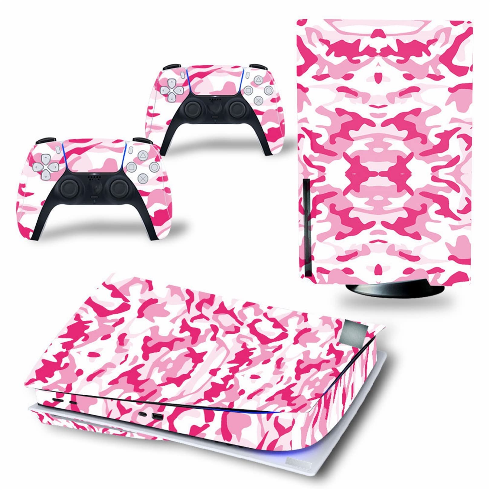 Anime Console Vinyl Skin Decal for PS5 Digital Edition - Scratch-Resistant Protective Cover for 2 Controllers - Bubble-Free, No Residue - Perfect for Gaming Setups & Collectors