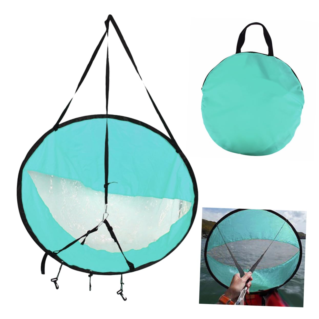 Foldable Kayak Sail for Downwind Paddling - Lightweight & Portable Kayak Sail for SUP, Kayak, and Small Sailboats - Perfect for Recreational Kayaking, Fishing, and Water Adventures