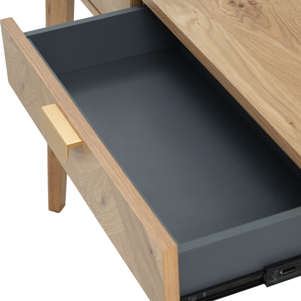 LOFTUS 47-Inch Oak Console Table - Entryway, Living Room, or Hallway Furniture for Home Decor