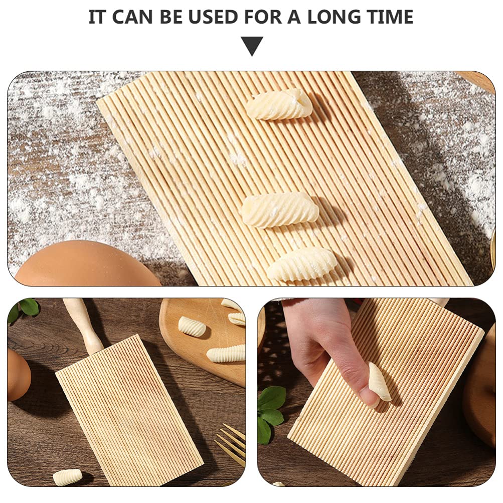 Premium Wooden Gnocchi Board & Pasta Maker - Handcrafted Kitchen Tool for Homemade Gnocchi, Spaghetti & Pasta | Perfect for Italian Cooking, DIY Pasta Night & Gourmet Food Preparation