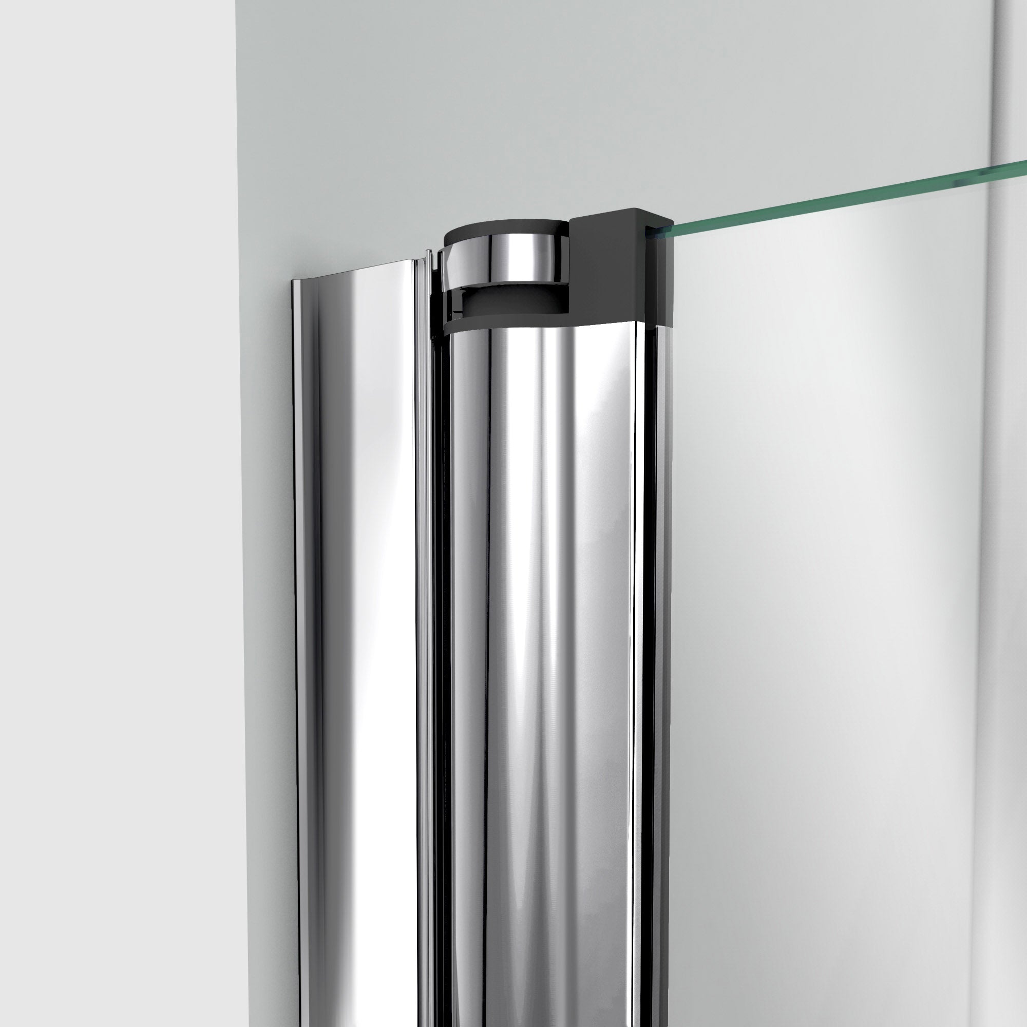 DreamLine Aqua Fold 32x32x76.75 Inch Frameless Bi-Fold Shower Door with Shower Base & QWALL 5 Backwall Kit - Perfect for Small Bathrooms & Space-Saving Solutions