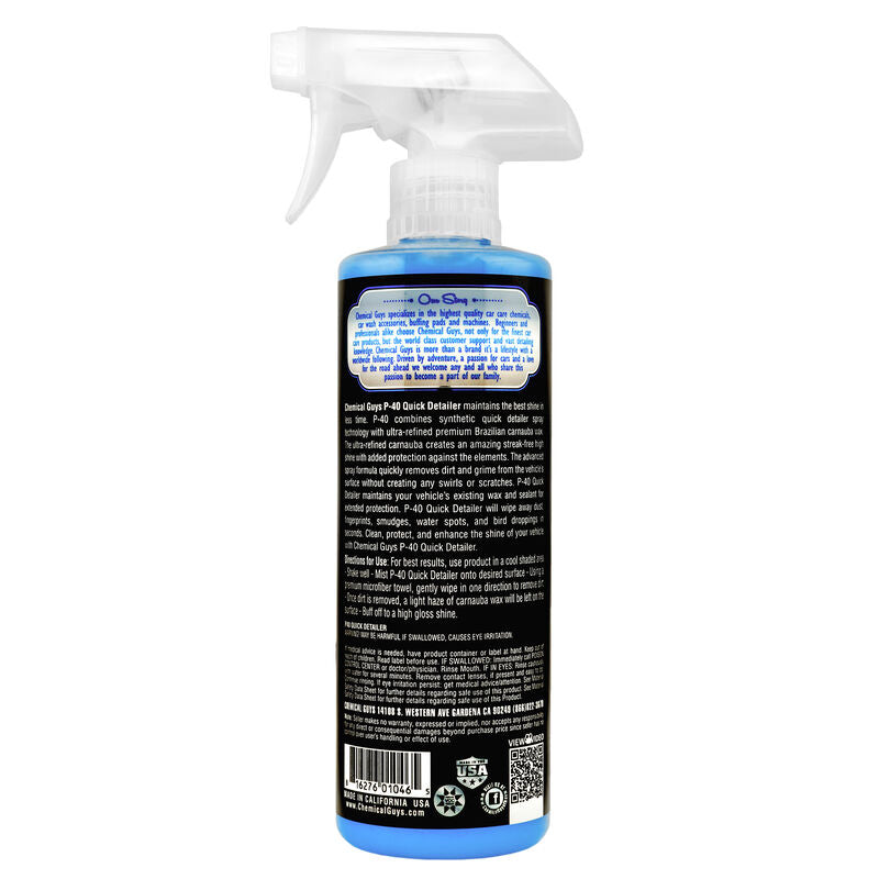 Chemical Guys P40 Detailer Spray with Carnauba Wax - 16oz Car Detailing Spray for Shine & Protection - Perfect for Cars, Trucks & Motorcycles