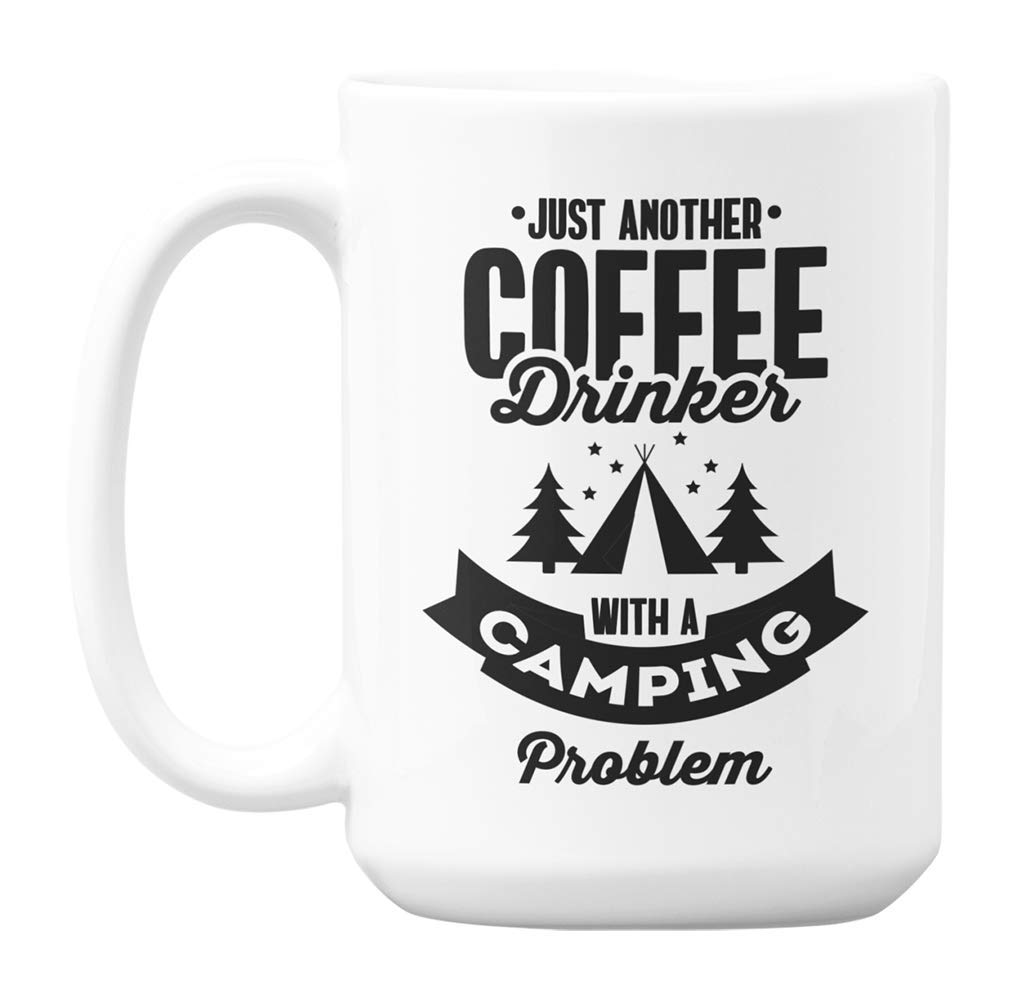 Camping Coffee Mug - 15oz Insulated Travel Mug for Hot & Cold Drinks - Perfect for Hiking, Camping & Outdoor Adventures