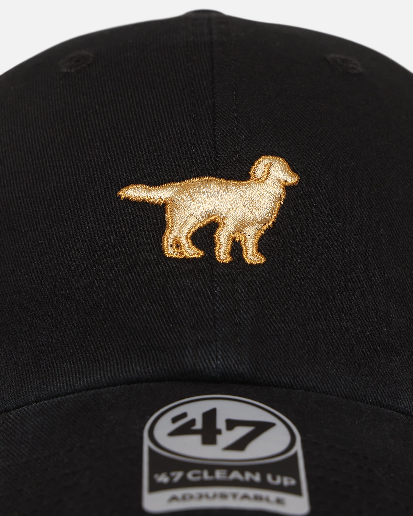 47 Brand Golden Retriever 'Dog Collection' 47 Clean Up Adjustable Strapback Hat - Black Baseball Cap for Dog Lovers, Outdoor Activities & Casual Wear