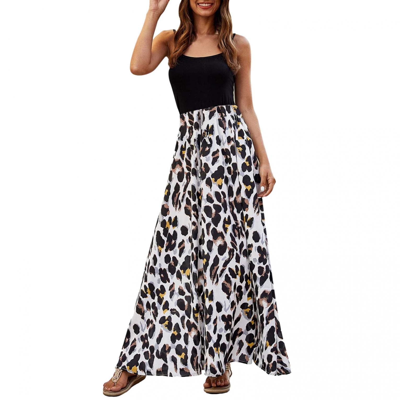 Women's Summer Dress - V-Neck Spaghetti Strap Pleated Butterfly Print Mini Dress for Plus Size | Casual Beach Wear, Party Outfit & Vacation Dress
