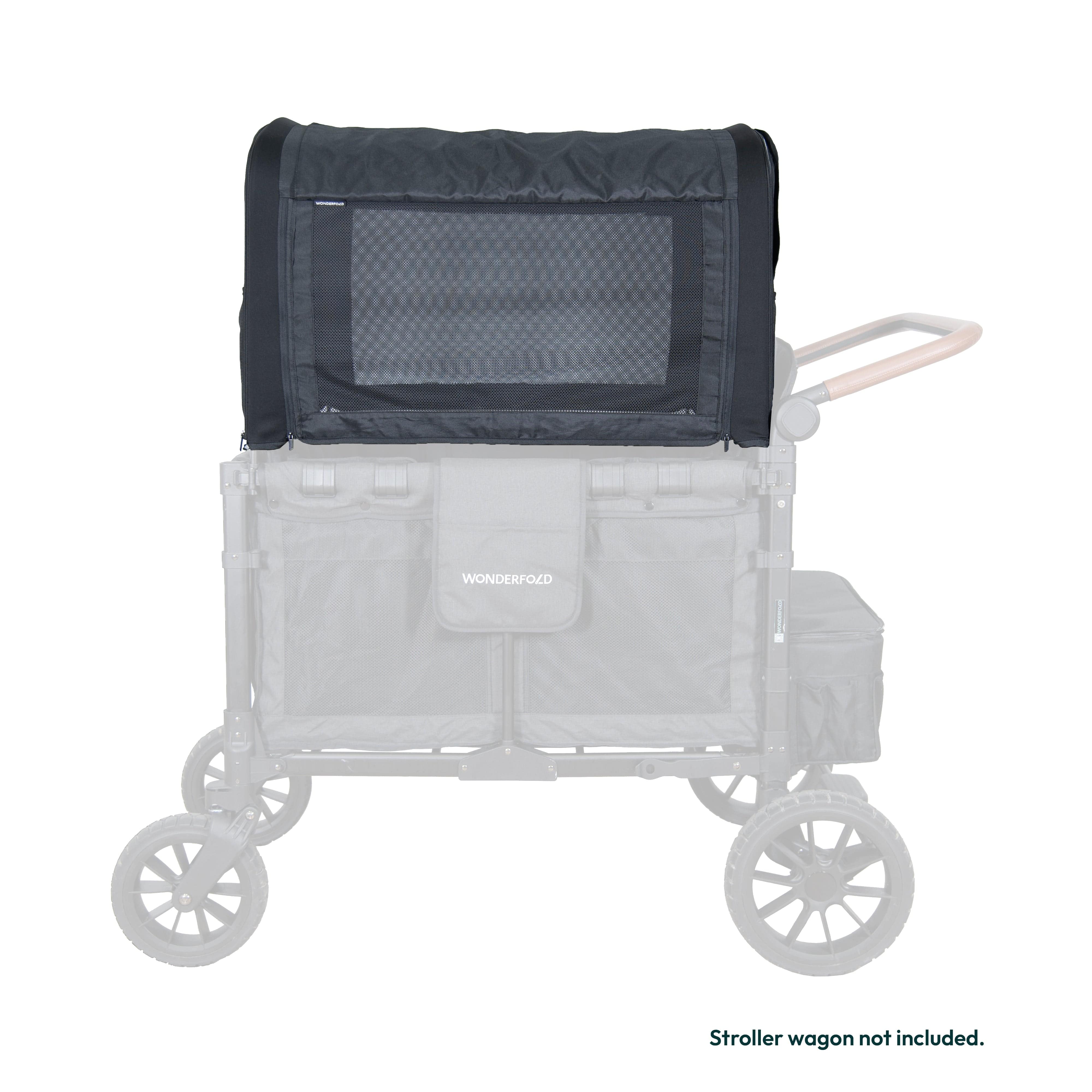 Wonderfold Wagon Flex Canopy Series - 4-in-1 Foldable Stroller Wagon for Kids, Beach, Shopping & Outdoor Adventures | All-Terrain Baby Stroller with UV Protection Canopy & Storage Basket