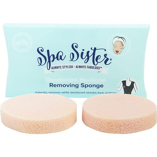 Spa Sisters Deodorant Be-Gone Remover Sponge, 2 Pack - Effortless Stain Removal for Clothes & Fabrics