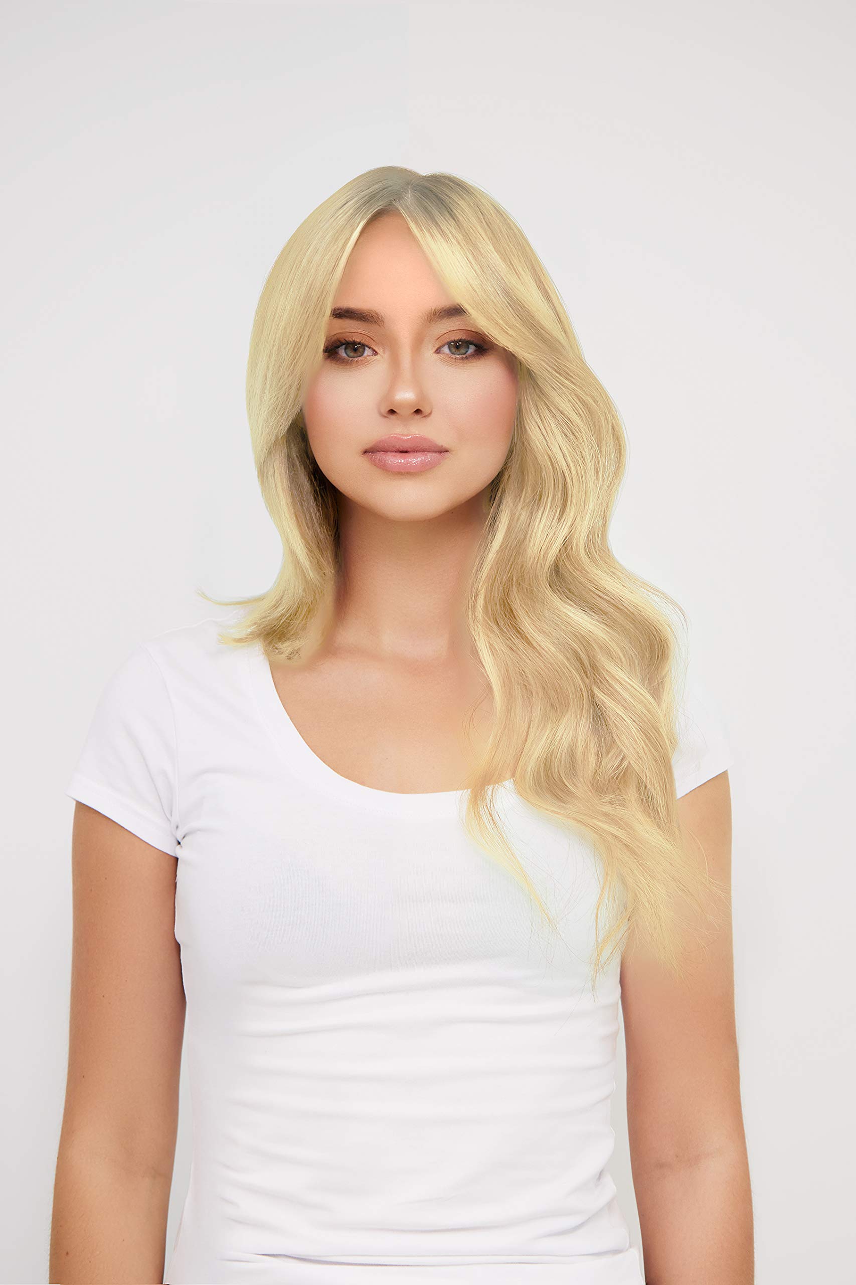 NINFAS 100% Virgin Cuticle Remy Human Hair Tape-In Extensions - #11 Lightest Neutral Blonde, 22 Inch (20 Pieces) | Seamless Blending for Volume & Length | Perfect for Weddings, Parties & Daily Styling