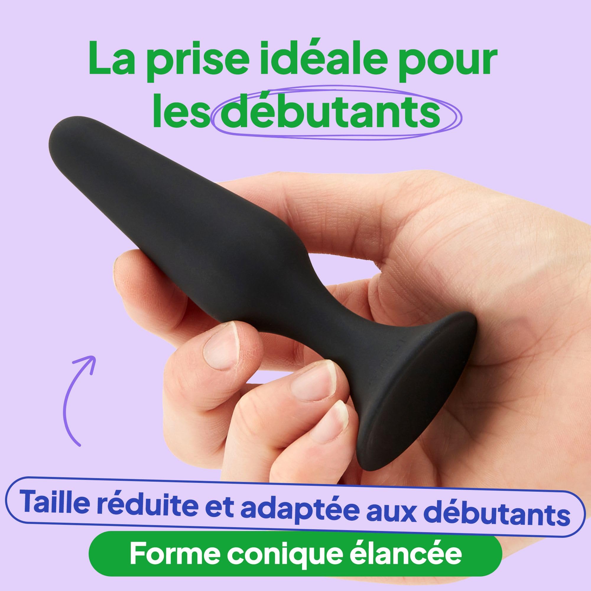 Sinful Slim Anal Plug for Beginners - Phthalate & Latex-Free Silicone Butt Plug - Comfortable Anal Sex Toy for Men & Women - Perfect for Solo Play & Couples Exploration
