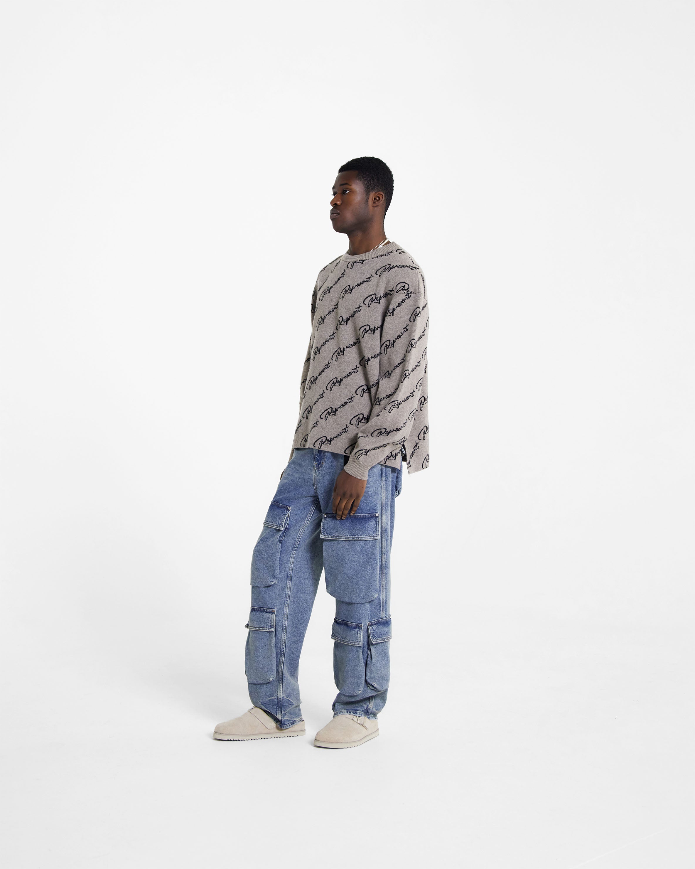 R3Ca Cargo Denim Pants for Men - Stylish Blue Denim Work Pants with Multiple Pockets | Perfect for Outdoor Work, Hiking & Casual Wear