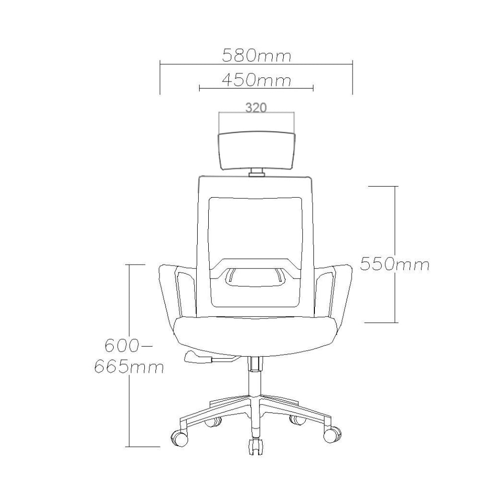 Ergonomic Flex Highback Office Chair with Lumbar Support - Adjustable Height & Swivel for Home, Office, and Gaming Use