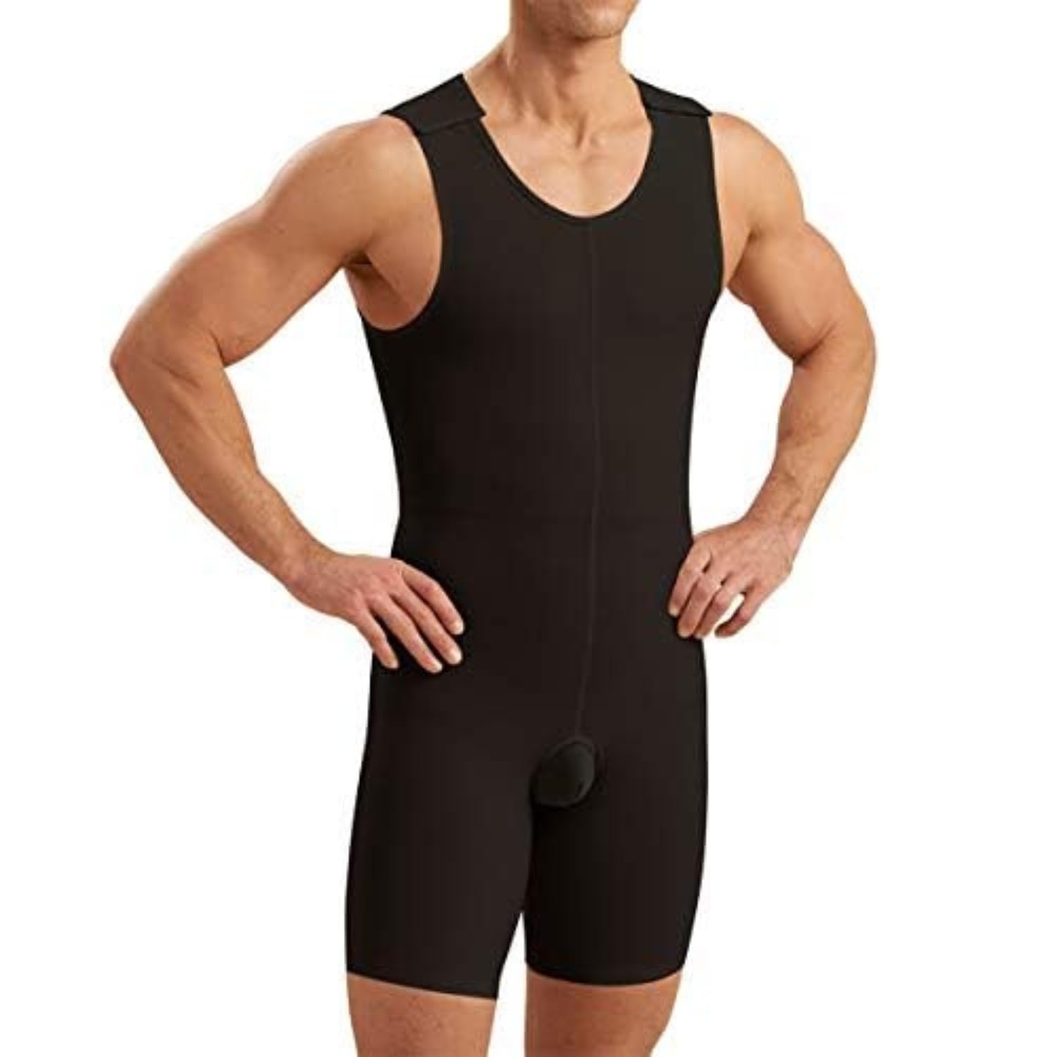 MARENA MB2 Zipperless Men’s Sleeveless Compression Bodysuit - Post Surgery Recovery Garment for Chest & Abdomen - Ideal for Liposuction, Tummy Tuck & Gynecomastia Procedures