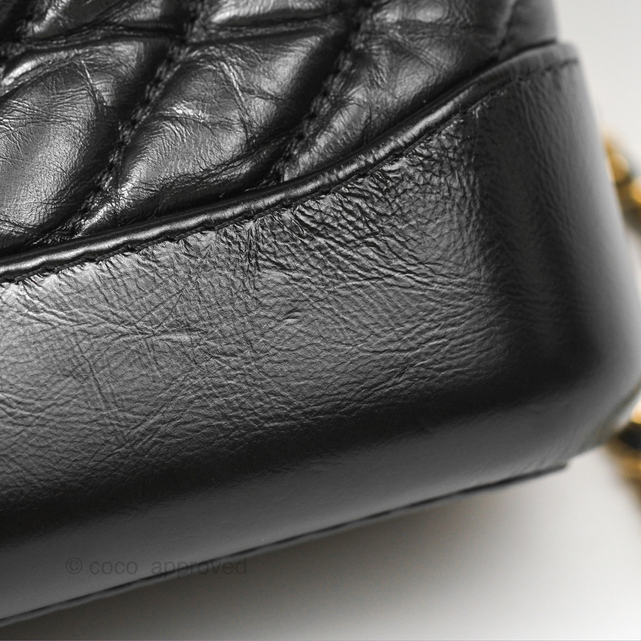Chanel Chevron Small Gabrielle Hobo Bag in Black Aged Calfskin with Mixed Hardware - Luxury Shoulder Bag for Women, Perfect for Work, Travel and Everyday Use