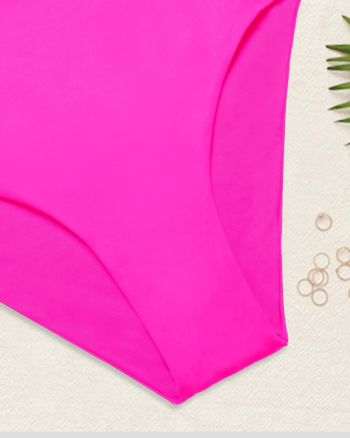 Tempt Me Women's High Waisted Bikini Set - High Neck Two Piece Swimwear with Tie Front for Beach, Pool & Vacation | Sporty Bathing Suit for Swimming & Summer Activities