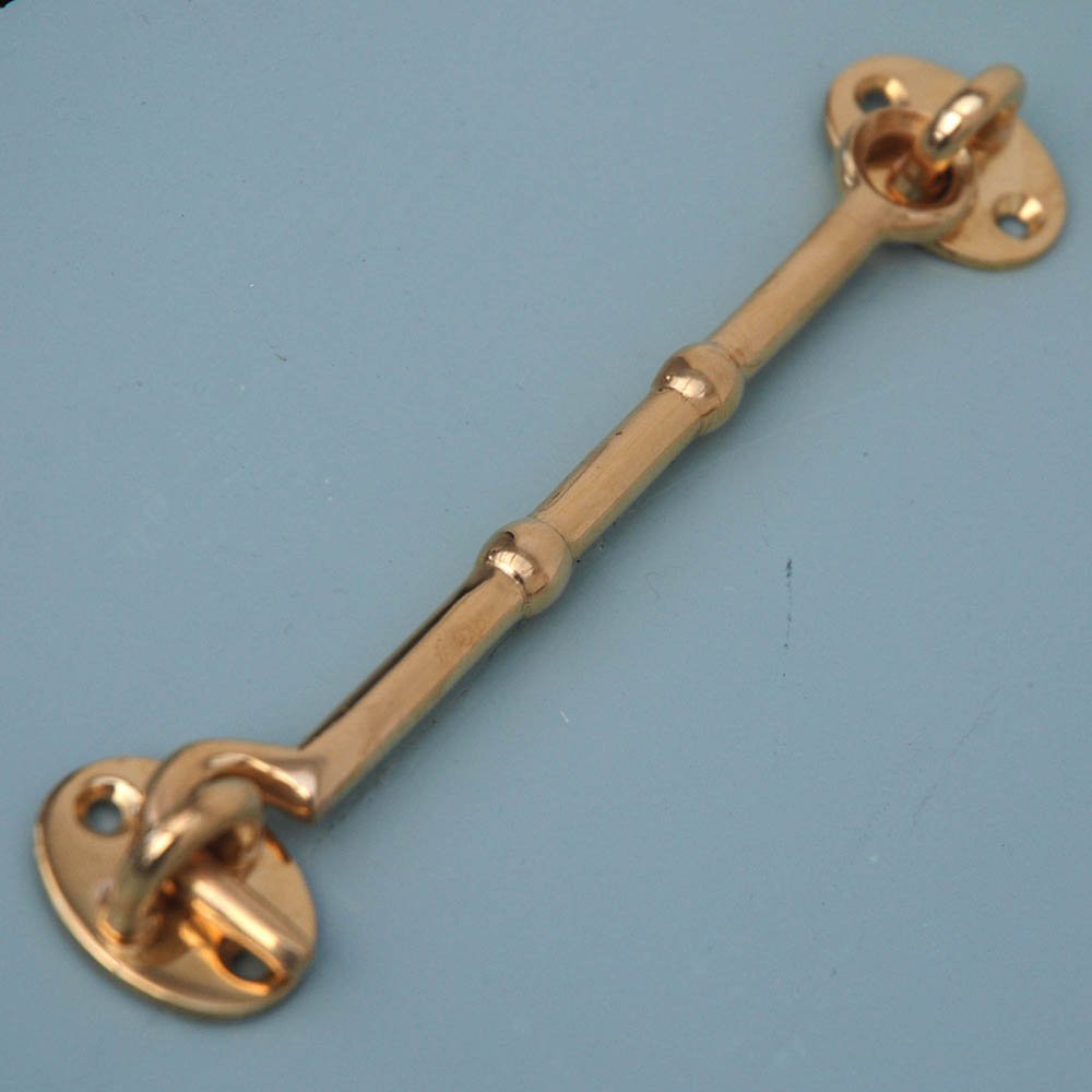 Polished Brass Cabin Hook - Heavy Duty Door Holder for Boats, RVs & Homes | Rust-Resistant & Durable Brass Hook for Secure Door Fastening | Perfect for Marine, Camping & Indoor Use