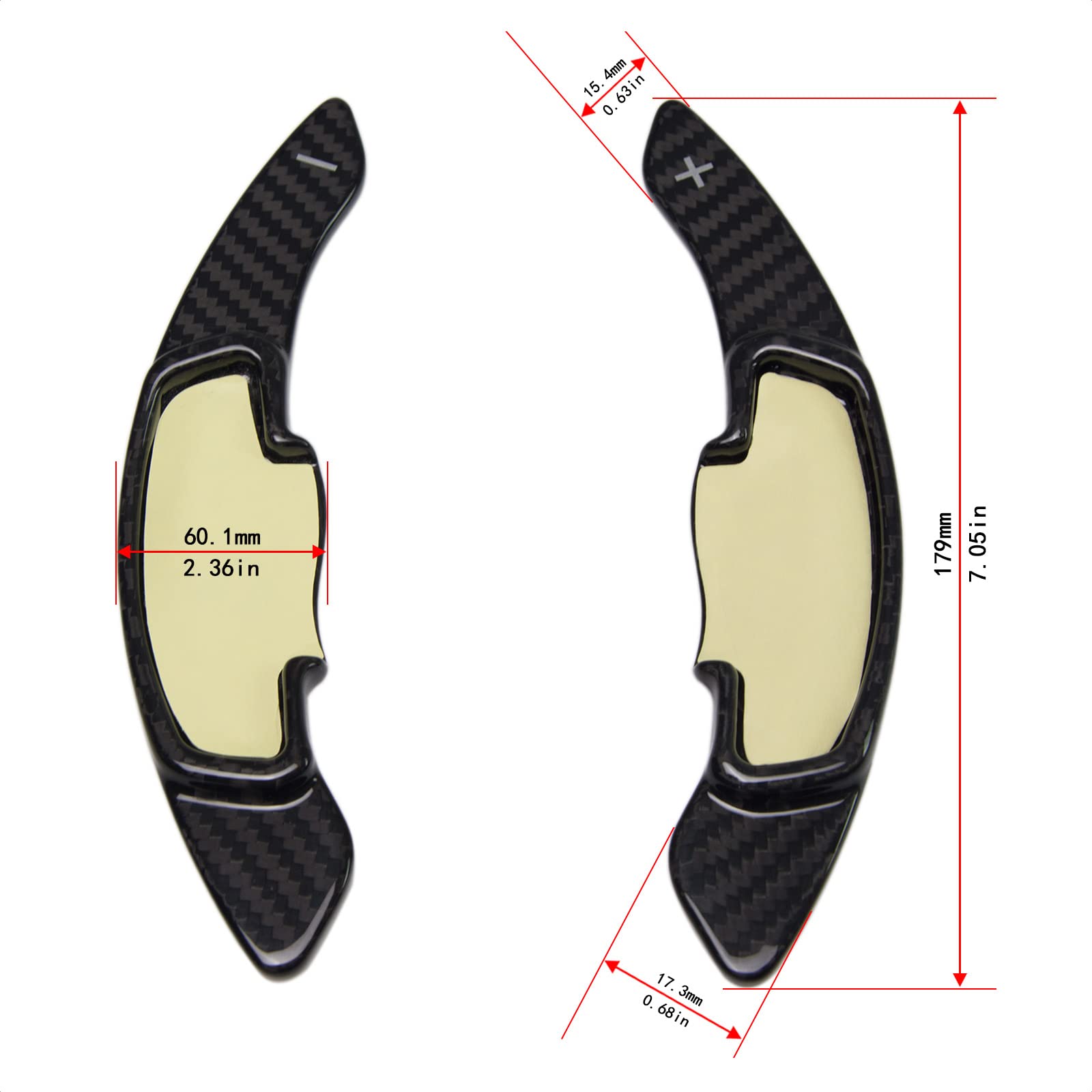 Premium Real Carbon Fiber Steering Wheel Shift Paddle Extender - Compatible with Honda Civic, Accord, CR-V, Odyssey & Acura MDX, RDX - Car Accessories for Enhanced Driving Performance & Sporty Look (Racing, Daily Commute, Car Enthusiasts)