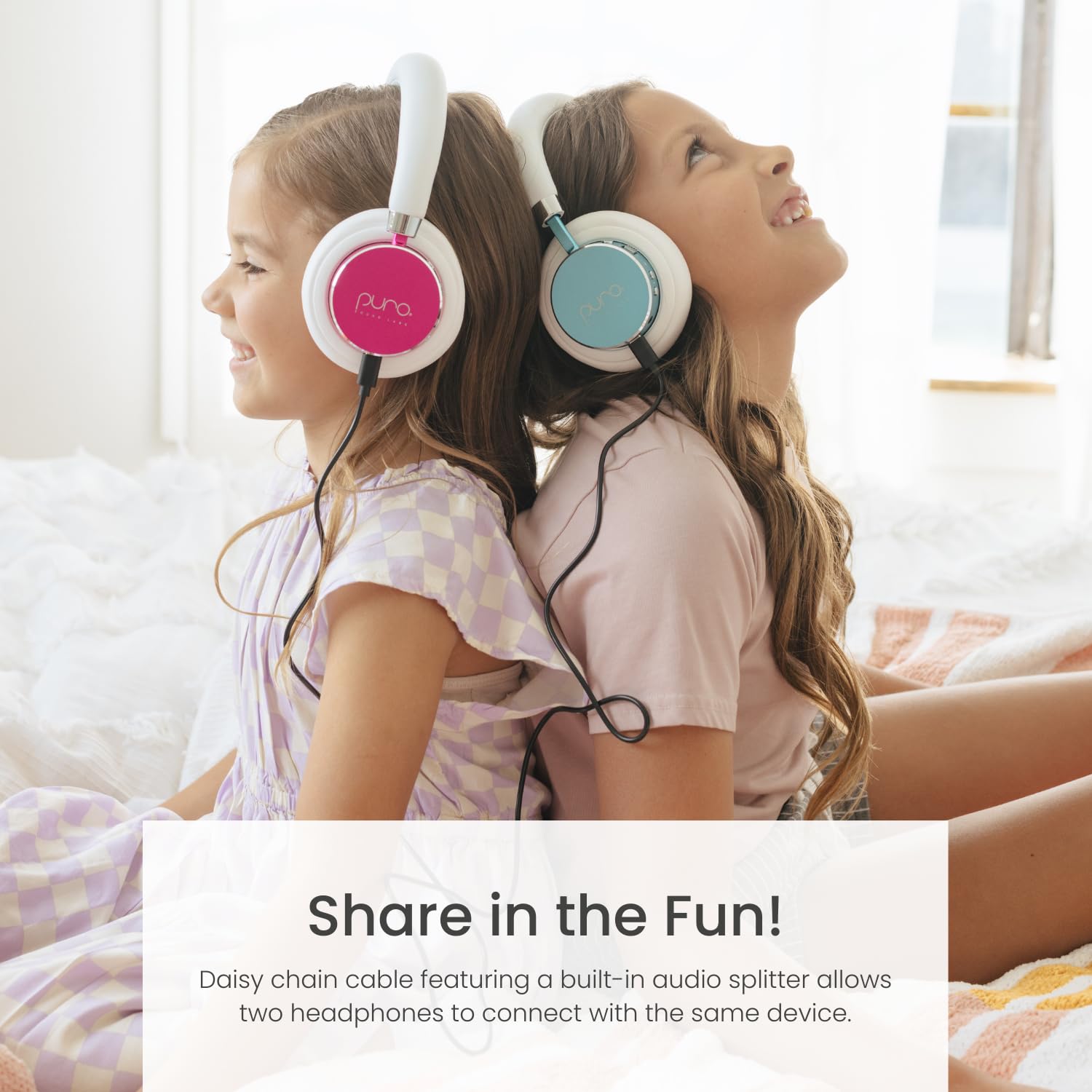 Puro Sound Labs BT2200s Plus Volume Limited Kids’ Bluetooth Headphones - Safe Wireless Headset for Children with 85dB Volume Limit, Lightweight & Comfortable (Teal) - Perfect for School, Travel, and Online Learning