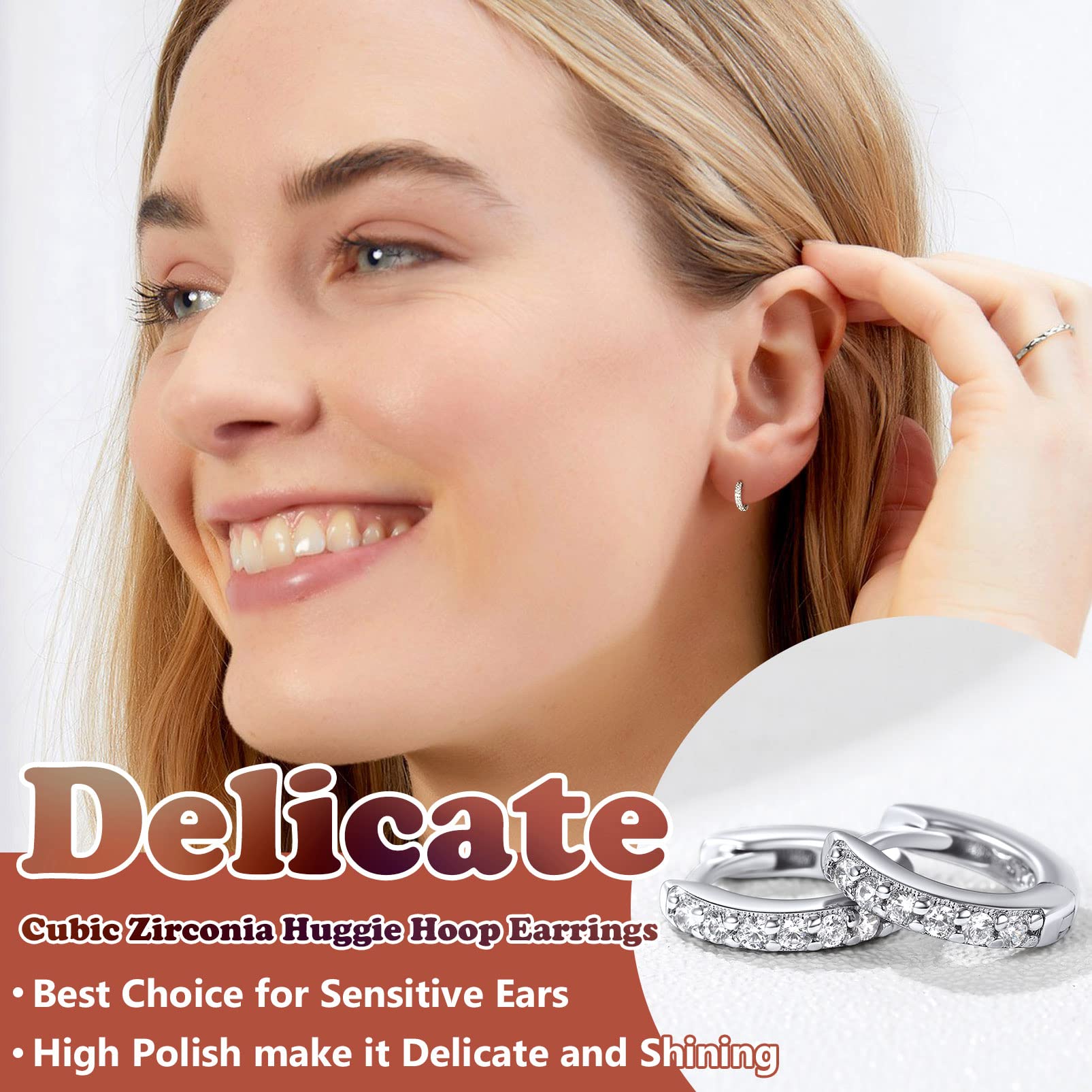 Silvora 925 Sterling Silver Small Hoop Earrings for Women & Men - Minimalist Huggie Hoops, Cartilage Earrings with Elegant Gift Box | Perfect for Everyday Wear, Gifts & Special Occasions
