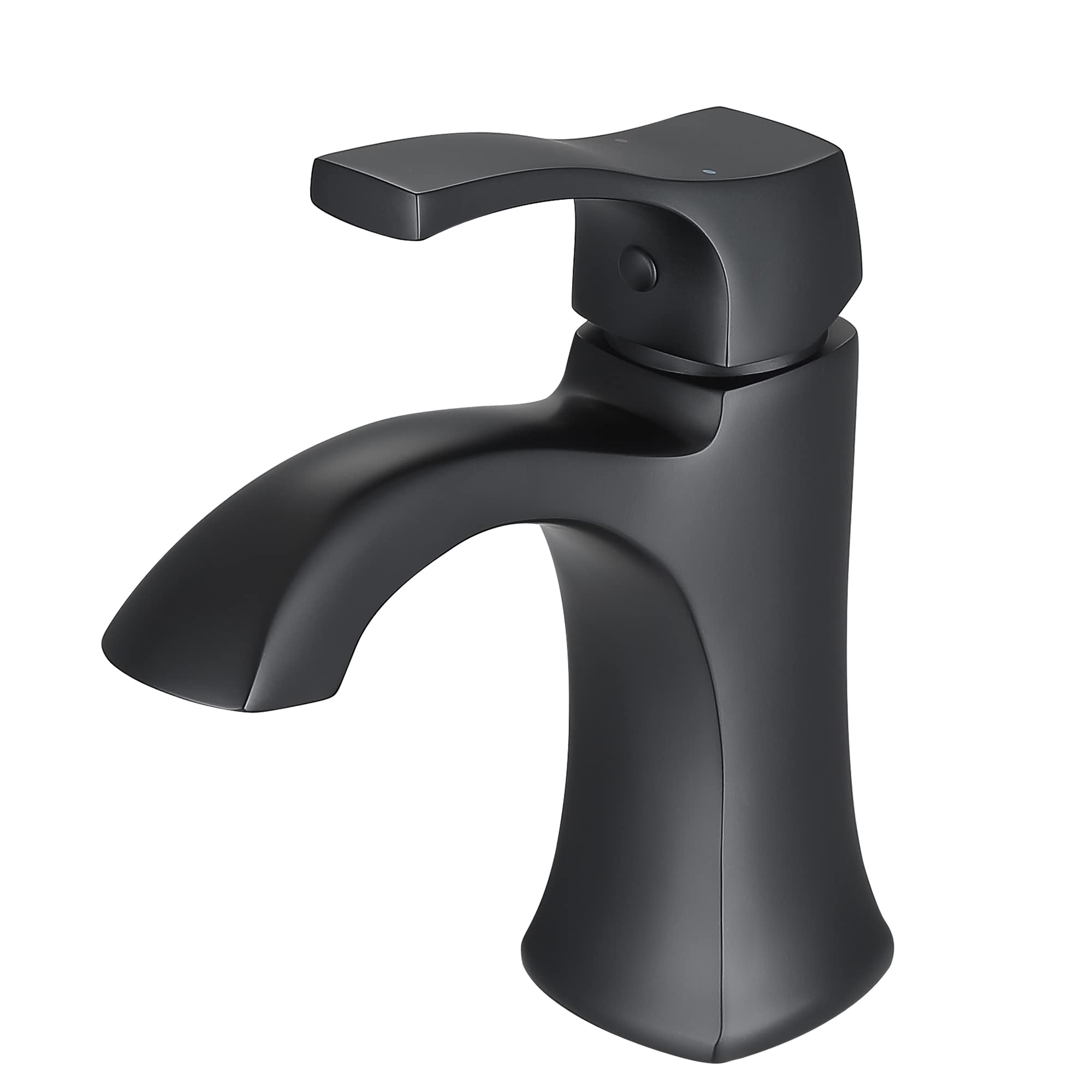 Ancona AN-4399 Morgan Single Handle 1-Hole Matte Black Bathroom Faucet - Perfect for Modern Vanities, Powder Rooms & Small Bathroom Sinks
