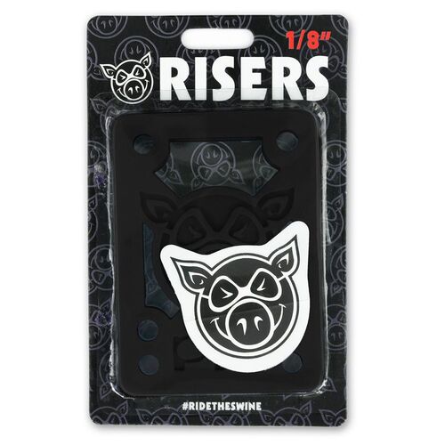 1/8 Inch Hard Pig Risers - Black Plastic Shims for Leveling Furniture, Appliances, and Machinery - Perfect for Uneven Floors and Wobbly Tables