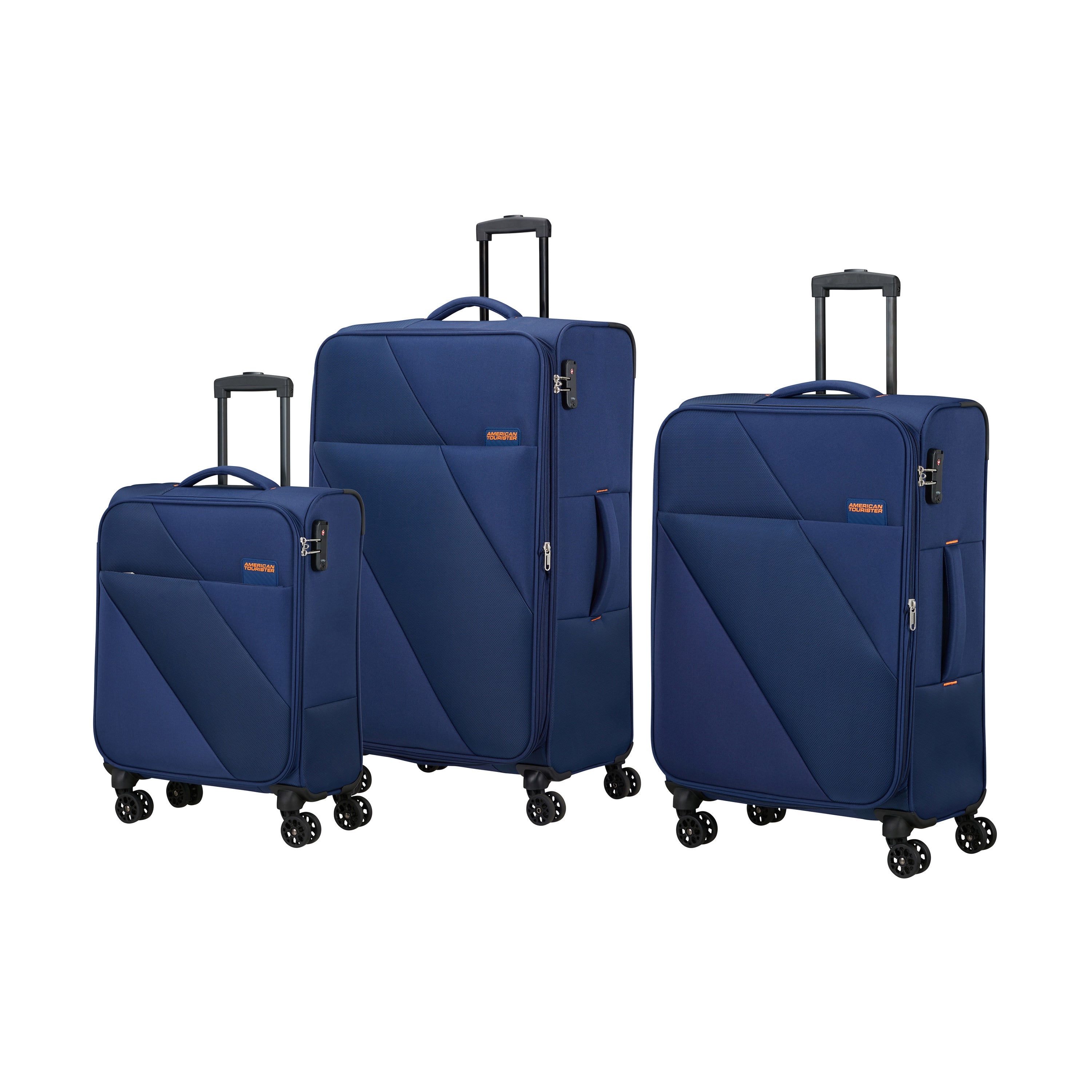 American Tourister Sun Break 3-Piece Spinner Luggage Set - Lightweight Expandable Suitcases with 360° Wheels for Travel, Vacation & Business Trips (Perfect for Family, Couples & Frequent Flyers)