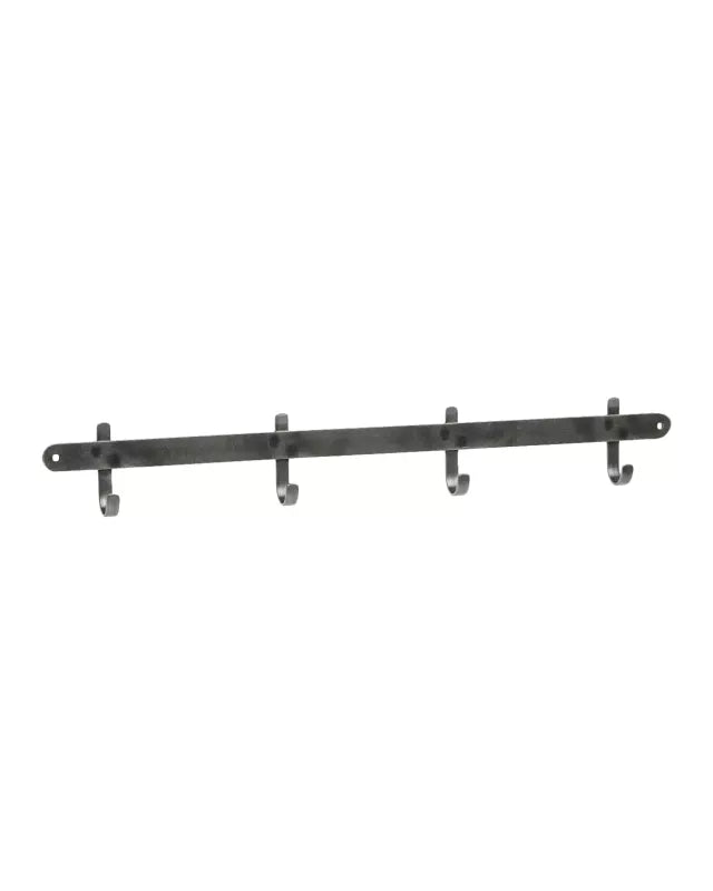Kroklist Smide 4 Hooks 60cm - Heavy Duty Wall Hooks for Hanging Coats, Hats & Bags - Perfect for Entryway, Garage & Mudroom Organization