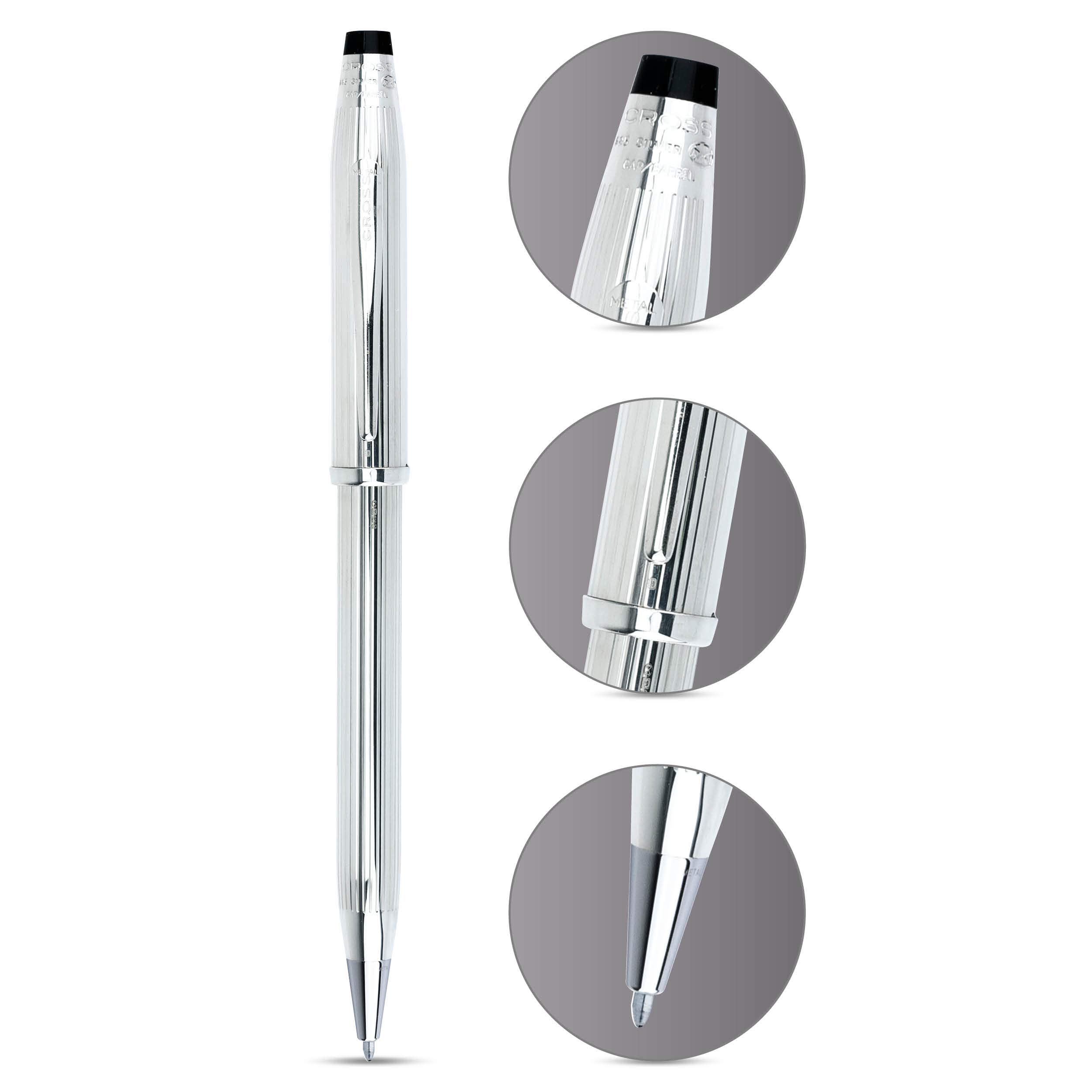Cross Century II Refillable Ballpoint Pen - Medium Point Luxury Writing Instrument with Sterling Silver Hallmark & Gift Box - Perfect for Business, Gifting & Collectors
