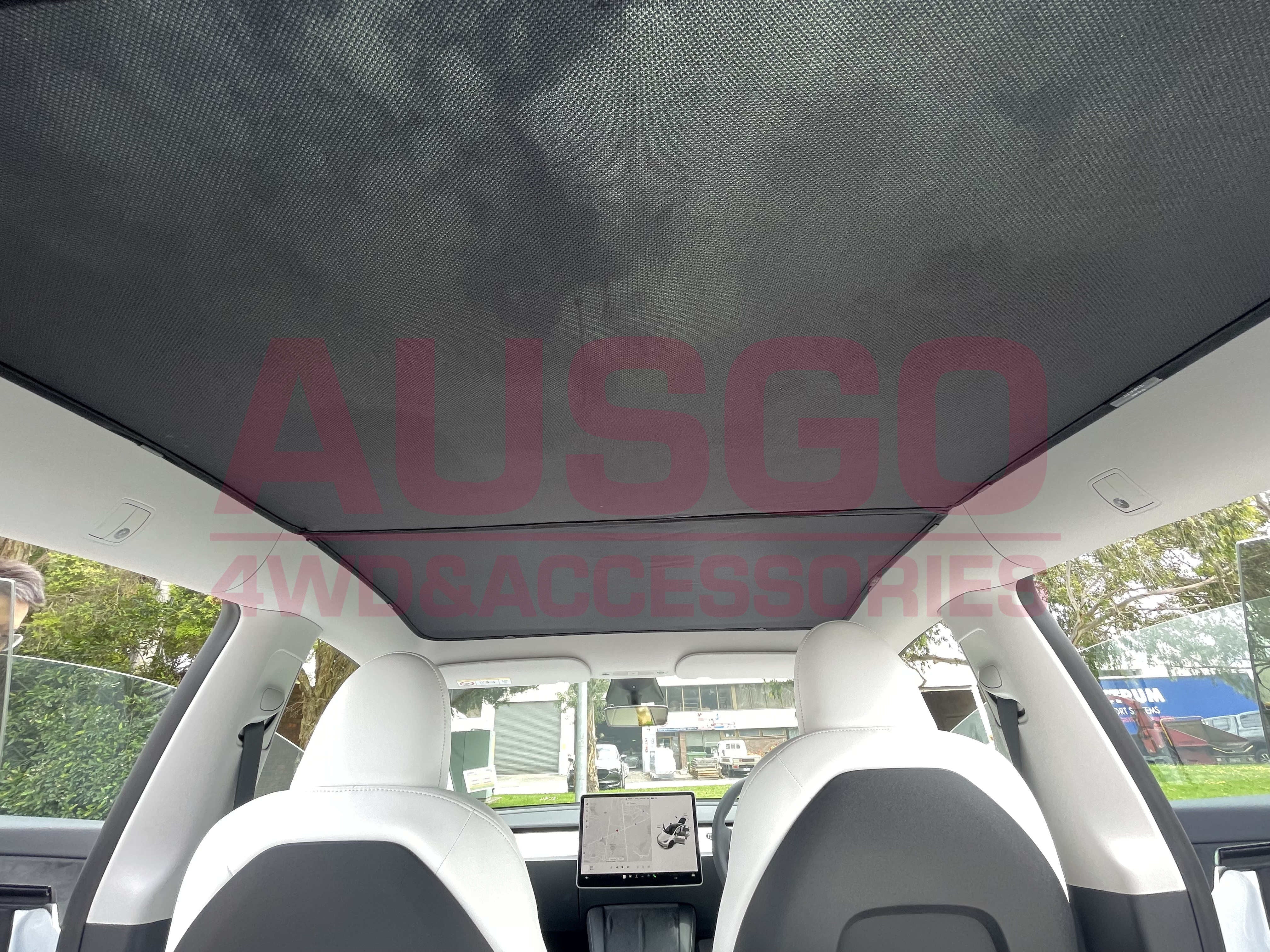 Premium Glass Roof Sunshade for Tesla Model Y (2022-2025) - UV Protection & Heat Reduction - Perfect for Summer Driving & Road Trips