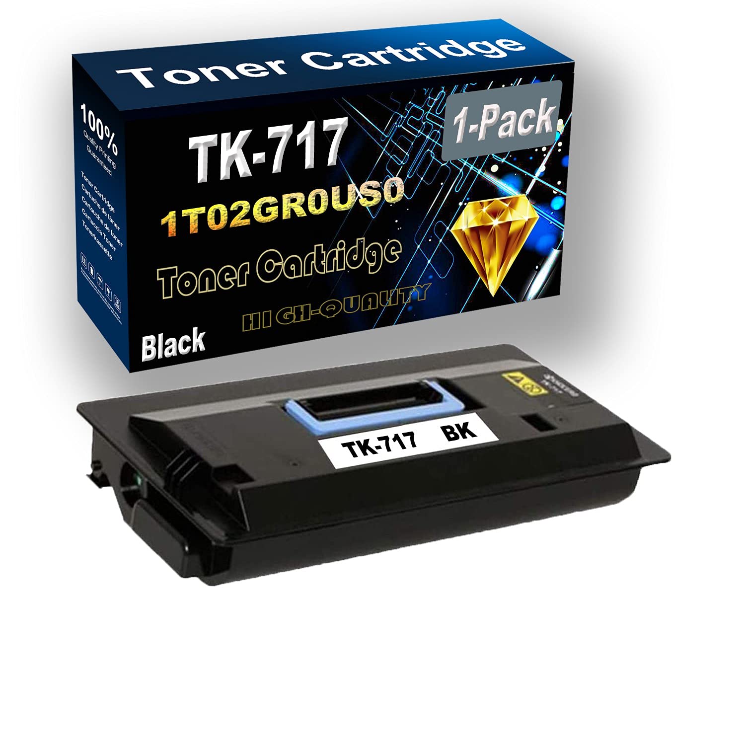 High Yield TK717 TK-717 Compatible Toner Cartridge (1-Pack, Black) for Kyocera KM-3050/KM-4050/KM-5050/TASKalfa 420i/520i A3 Printers | Reliable Printing for Office Documents & Business Reports