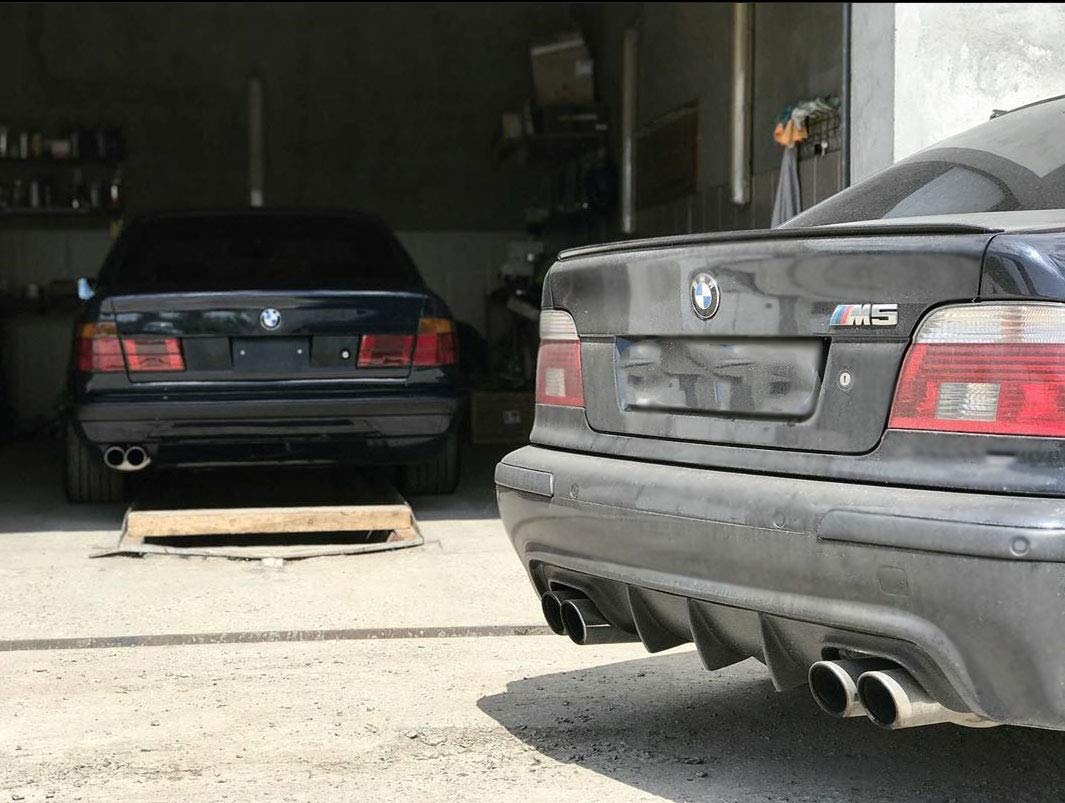 Hamann Style Rear Bumper Diffuser Splitter Lip with Two Whips for BMW E39 M5 - Enhance Aerodynamics & Sporty Look | Perfect for Car Enthusiasts & Performance Upgrades