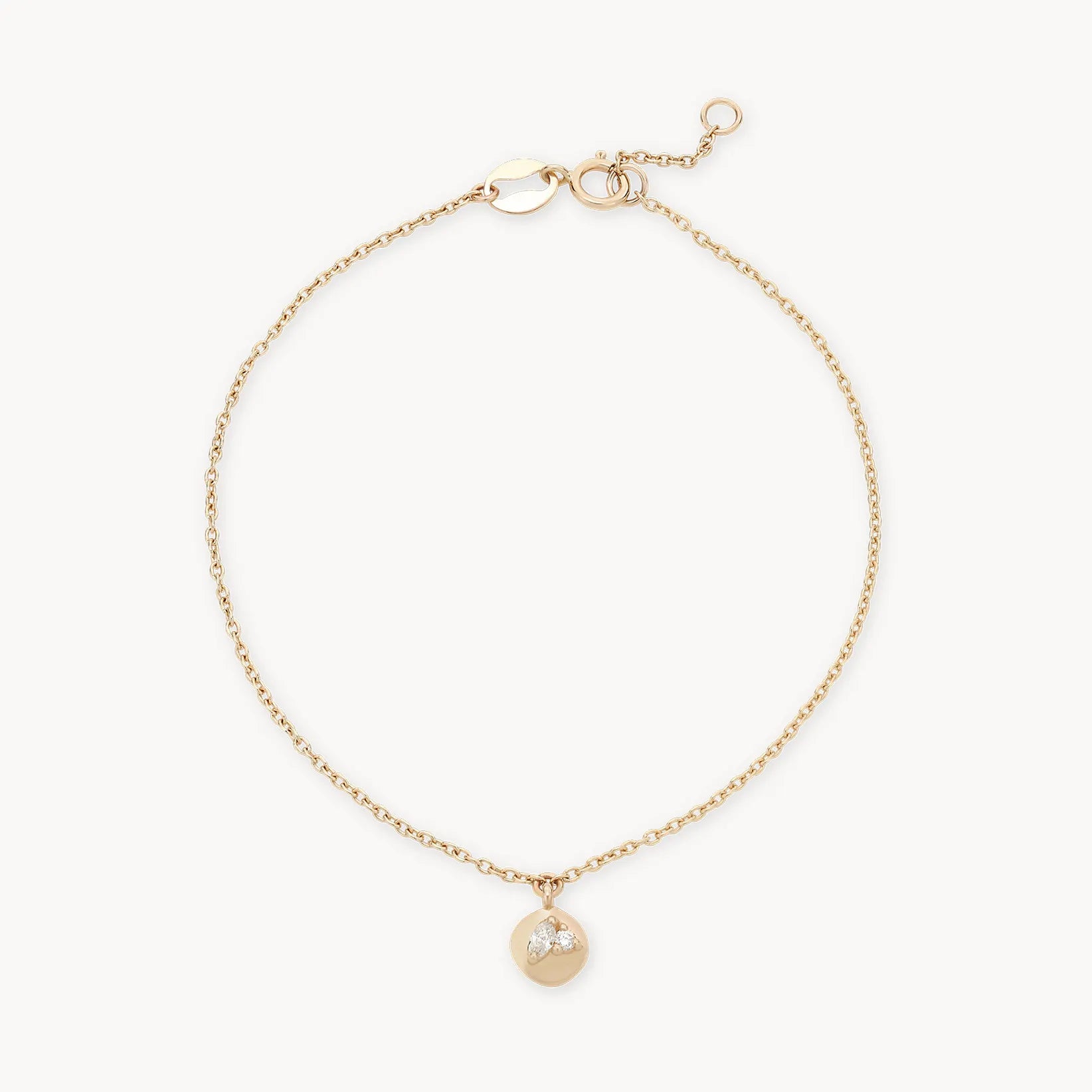14K Yellow Gold & Diamond Kindred Spirits 'Lean on Me' Medallion Bracelet - Perfect for Gifts, Anniversaries & Special Occasions