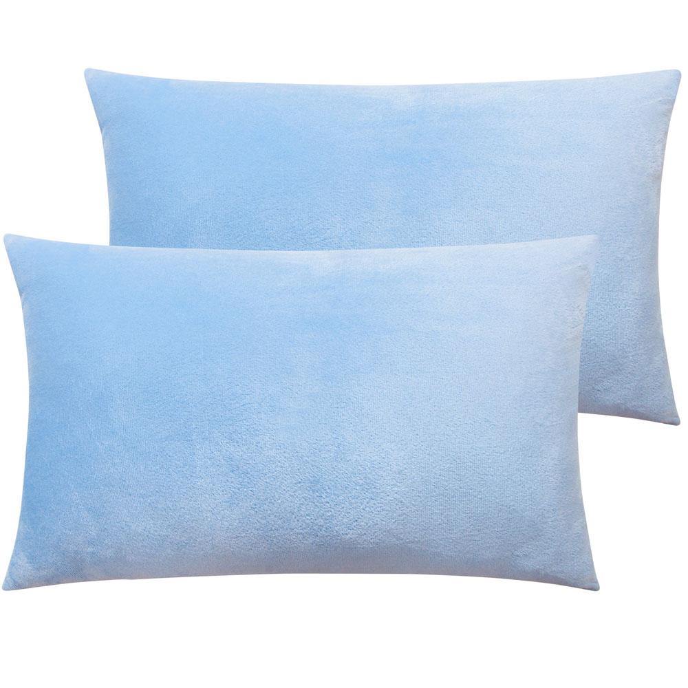 NTBAY 2 Pack Soft Velvet Throw Pillow Covers - 18x18 Inch Luxury Cushion Cases for Sofa, Bed, Couch Decor - Home & Living Room Accessories
