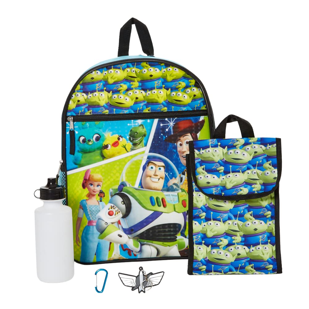RALME Pixar Toy Story Kids Backpack Set - 16 Inch School Backpack with Lunch Bag & Water Bottle | Perfect for School, Travel & Disney Theme Park Adventures