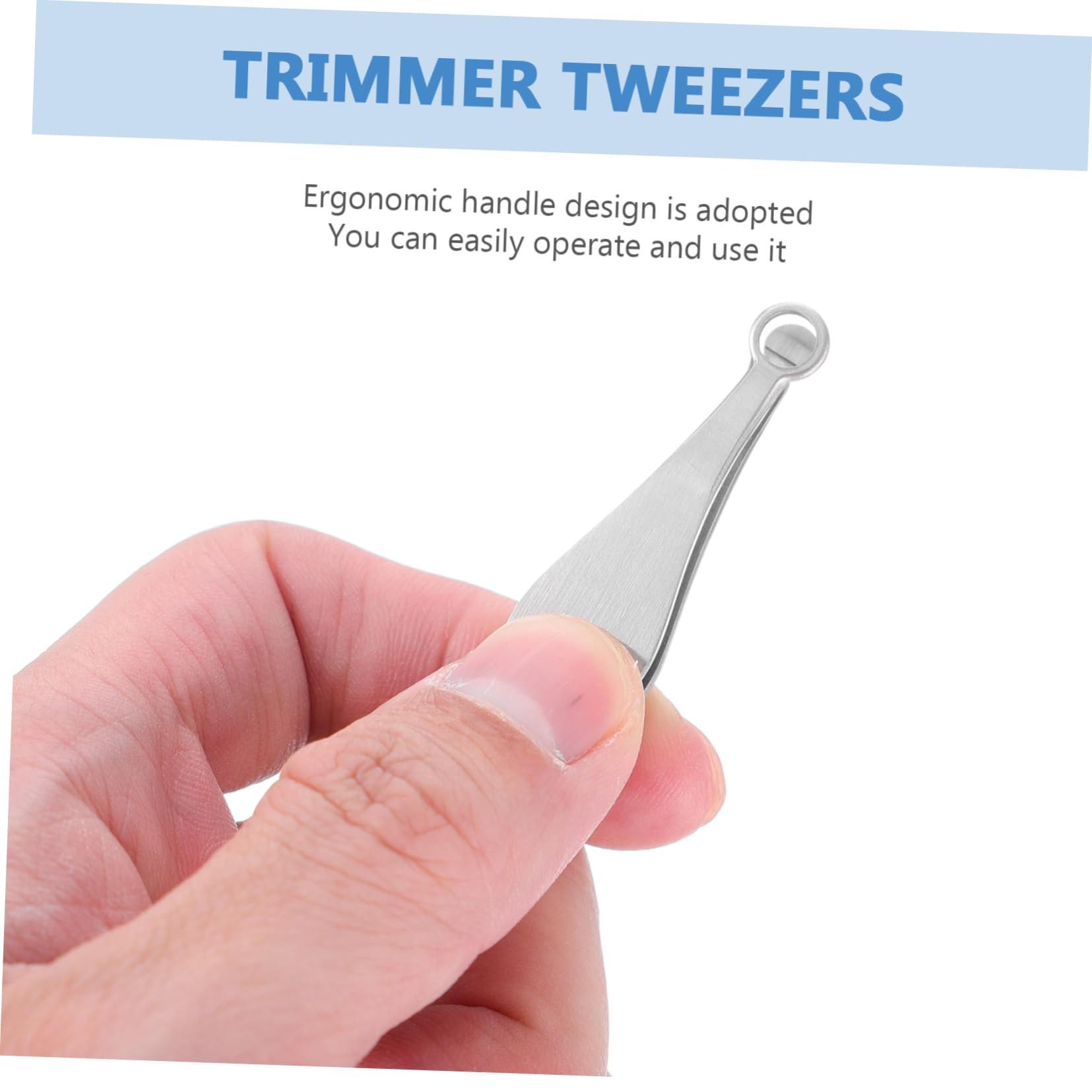 Beavorty 2 Pack Stainless Steel Nose Hair Trimmer & Tweezer Set - Precision Grooming Tool for Men, Painless Nasal Hair Removal - Perfect for Travel, Home, and Personal Care Routine