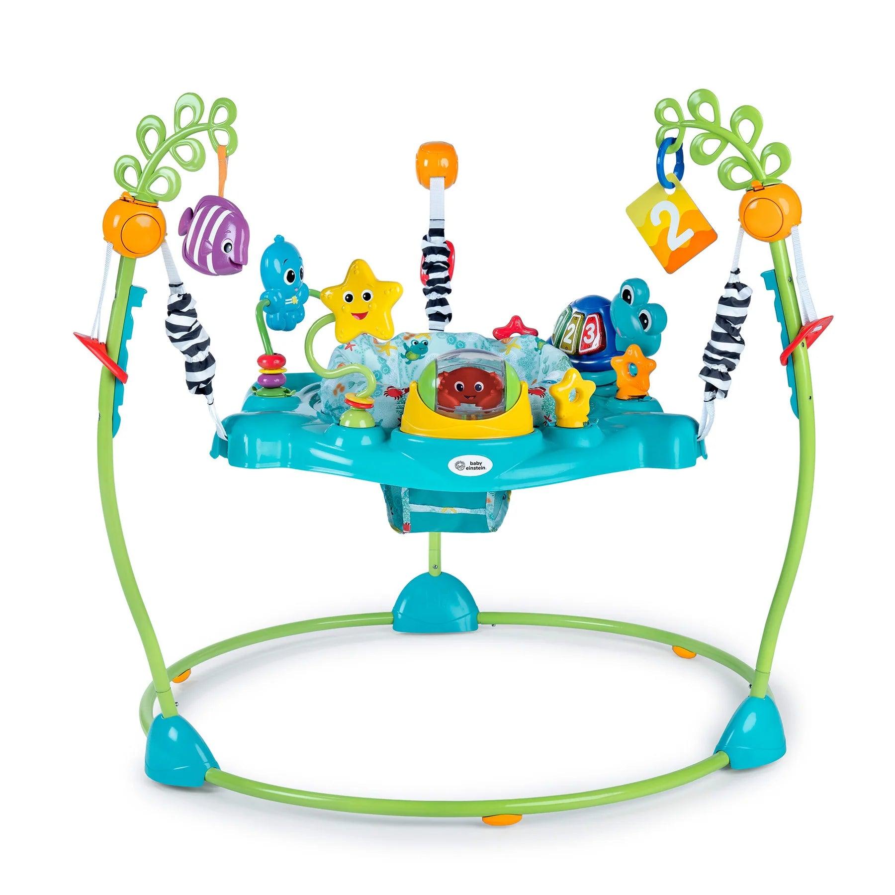 Baby Einstein Curiosity Cove™ 2-in-1 Activity Jumper & Play Gym - Interactive Baby Toy for Learning & Development - Perfect for Playtime, Tummy Time & Sensory Exploration (6-12 Months)