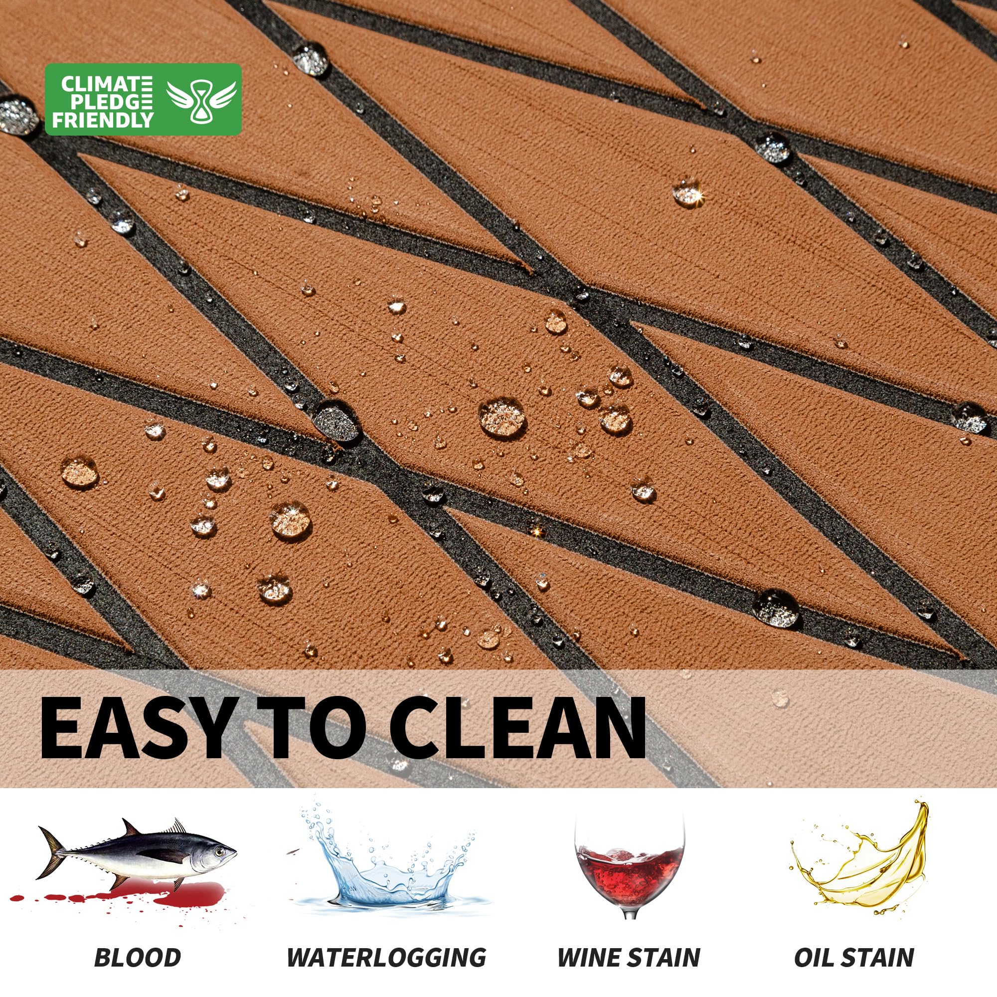 Premium EVA Foam Boat Flooring - Waterproof Non-Slip Marine Decking Mat with Self-Adhesive Backing for Motorboats, Yachts, Kayaks & RVs - Ideal for Deck Protection, Comfort & Safety on Water Adventures