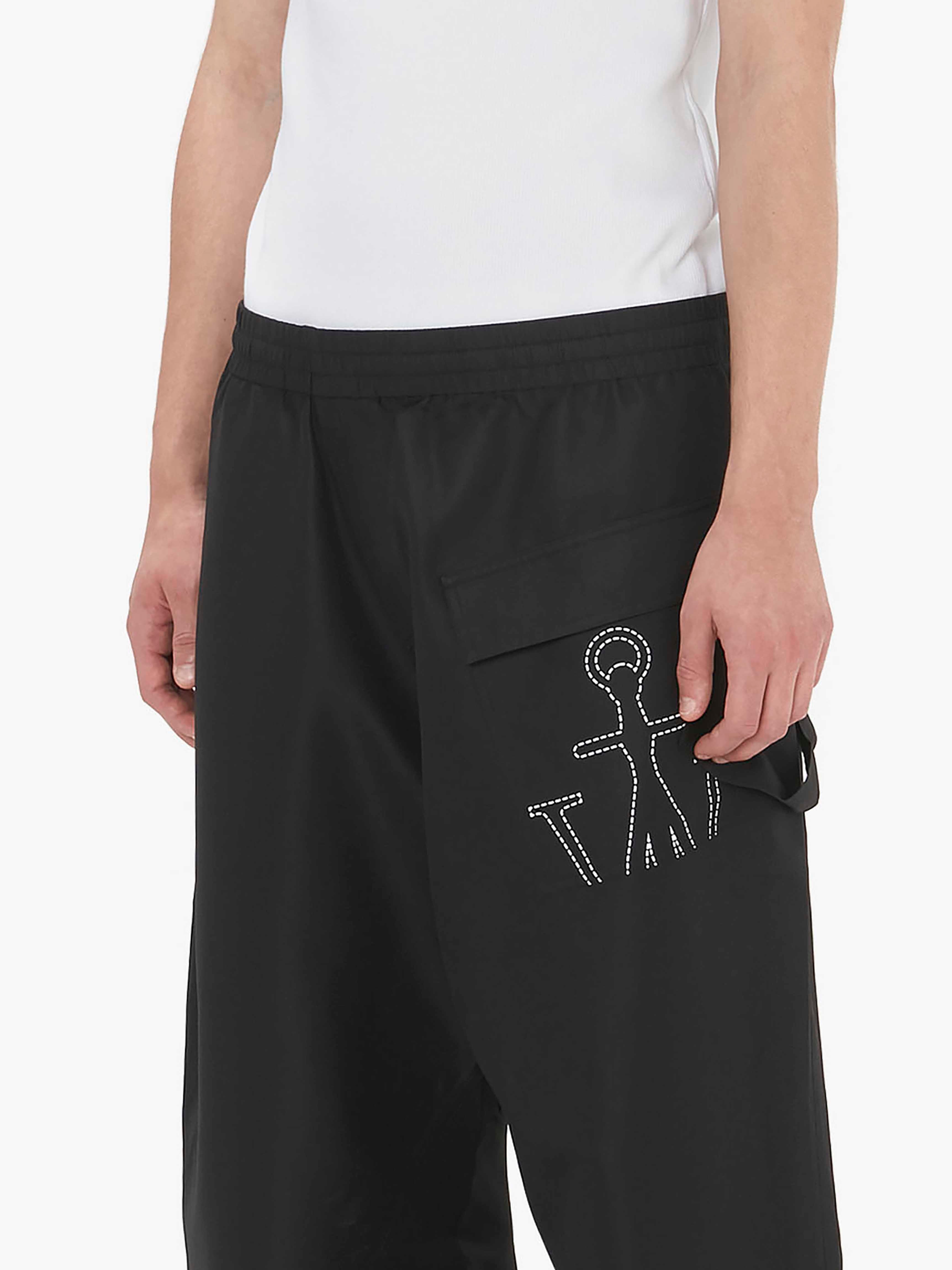 Twisted Joggers with Anchor Logo Print - Stylish Comfort for Casual Wear, Gym & Outdoor Activities