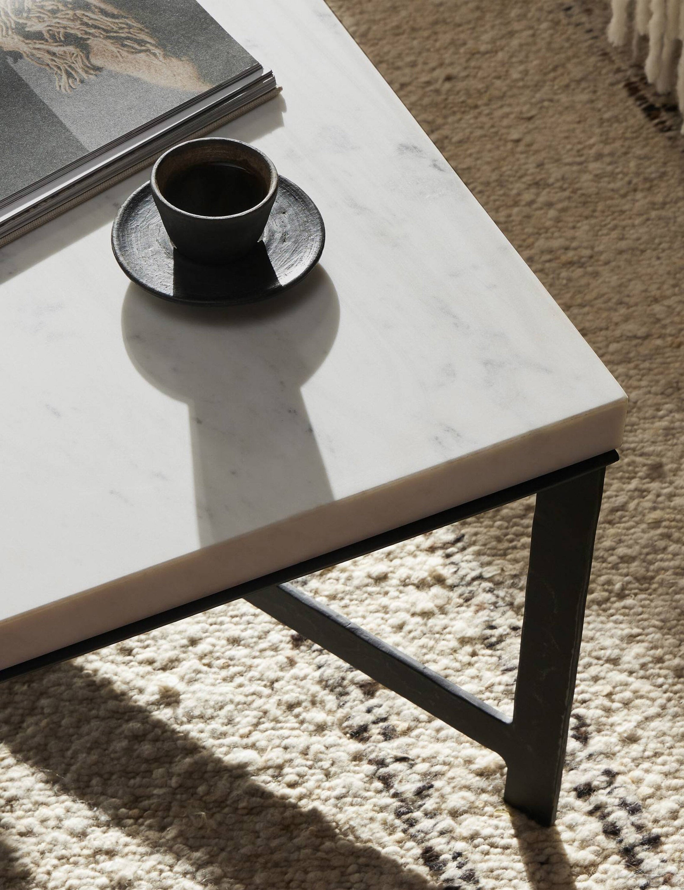 Modern Breslin Coffee Table - Solid Wood Living Room Center Table with Storage Shelf | Perfect for Small Spaces, Apartments & Cozy Home Decor