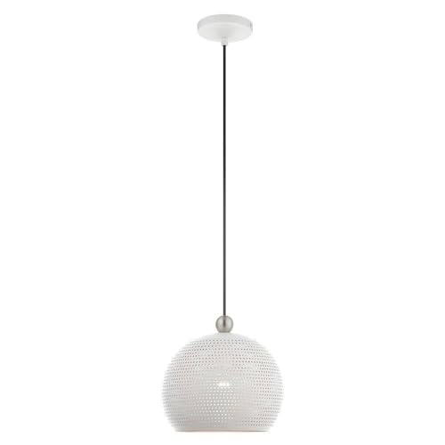White W/ Brushed Nickel Accents
