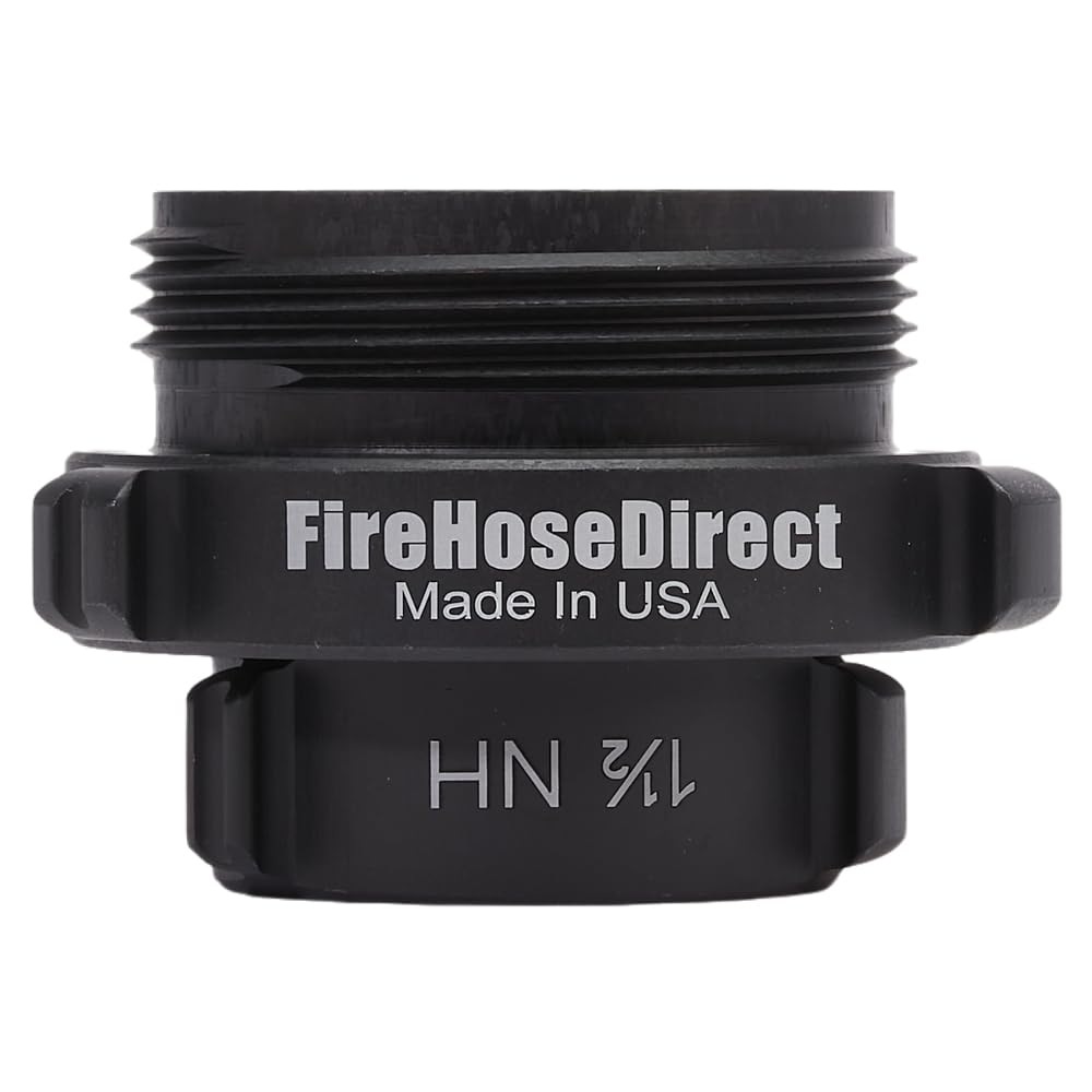 1-1/2 Inch Female NH Swivel to 2-1/2 Inch Male NH Fire Hose Adapter - Aluminum Alloy Construction for Firefighting, Industrial & Emergency Water Transfer Scenarios