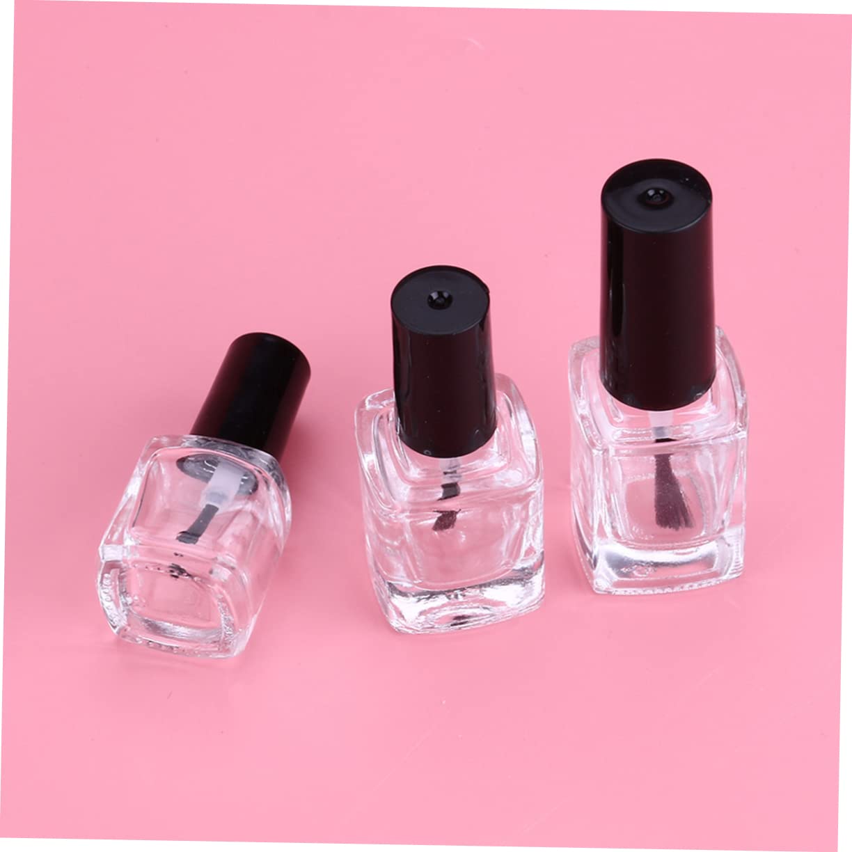 FOMIYES 15ml Empty Glass Nail Polish Bottles with Brush - 6 Pack for DIY Manicure, Pedicure & Nail Art Supplies - Perfect for Home Salon, Professional Use & Gift Packaging