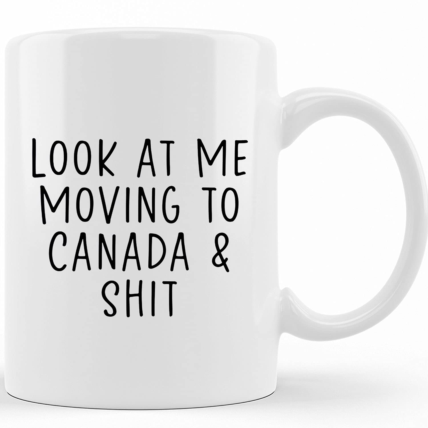 Personalized Moving to Canada Gift Set - 11oz & 15oz Ceramic Coffee Mug for Men & Women - Funny Novelty Tea Cup for New Immigrants - Perfect Housewarming & Farewell Present for Canada Relocation