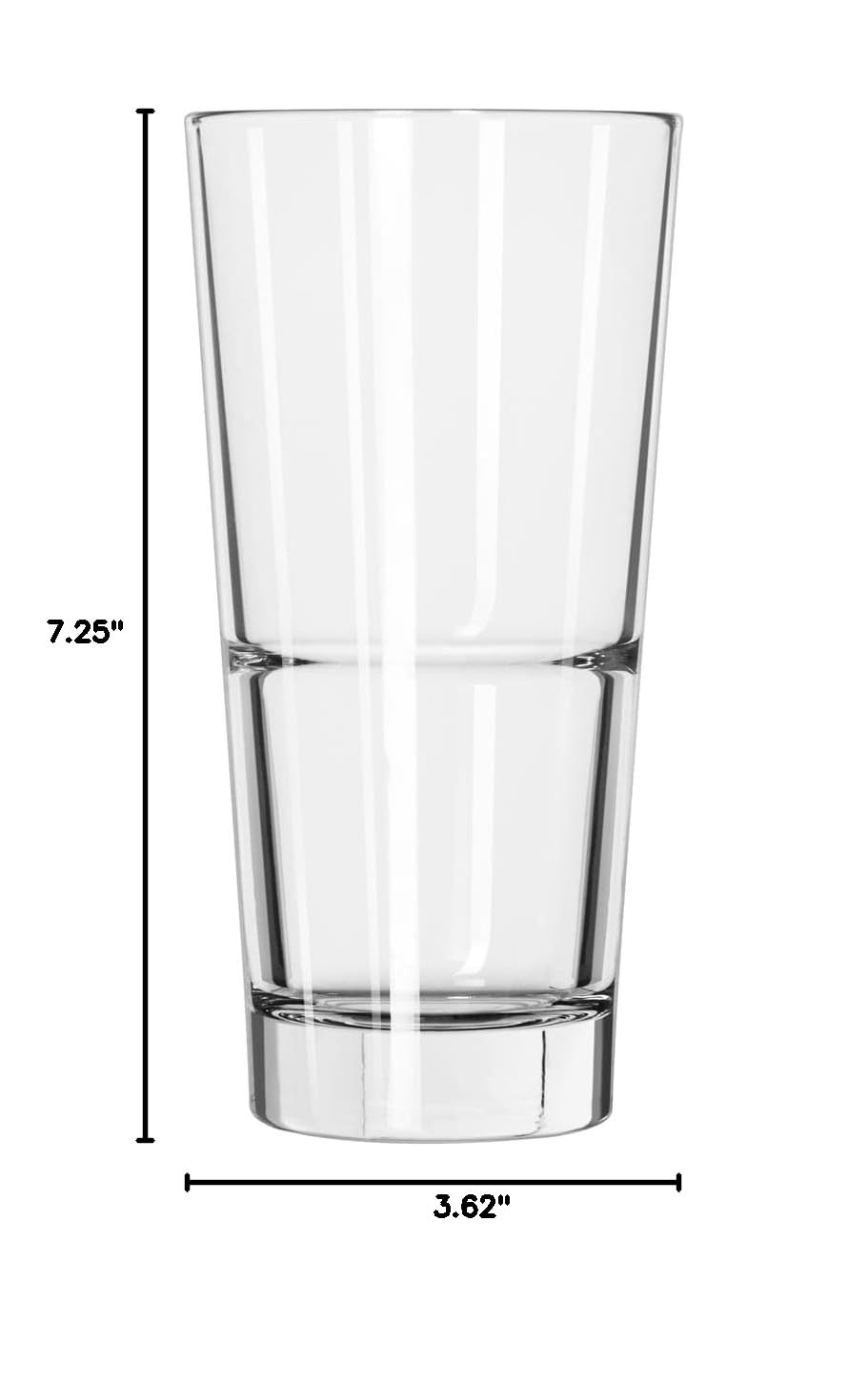 Libbey 15717 Endeavor 20oz Insulated Tumbler Glass - Set of 12 for Iced Coffee, Smoothies & Cold Drinks - Perfect for Home, Office & Outdoor Use