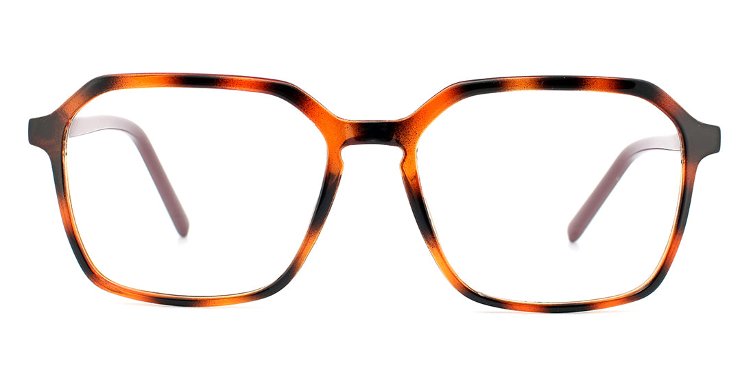 Unique Tortoise Geometric Glasses GTR 2105 - Stylish Retro Eyewear for Men & Women - Perfect for Reading, Driving, and Fashion Accessories