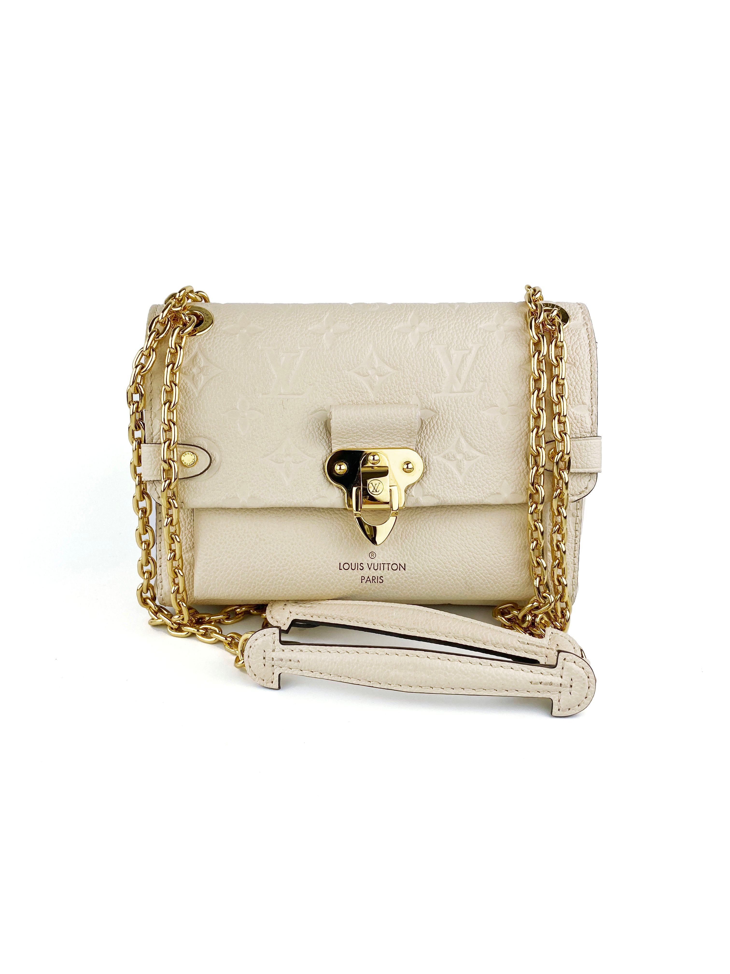 Authentic Louis Vuitton Beige Vavin BB Crossbody Bag - Luxury Leather Handbag for Women, Perfect for Date Night & Office Use