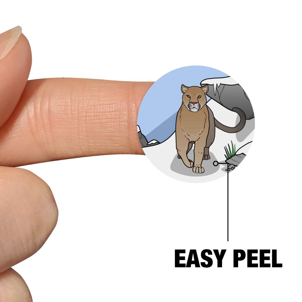 Premium Mountain Lion Cougar Puma Panther Stickers for Snow Planners, Calendars & Scrapbooking - Perfect for DIY Crafts, Journaling & Winter Themed Projects