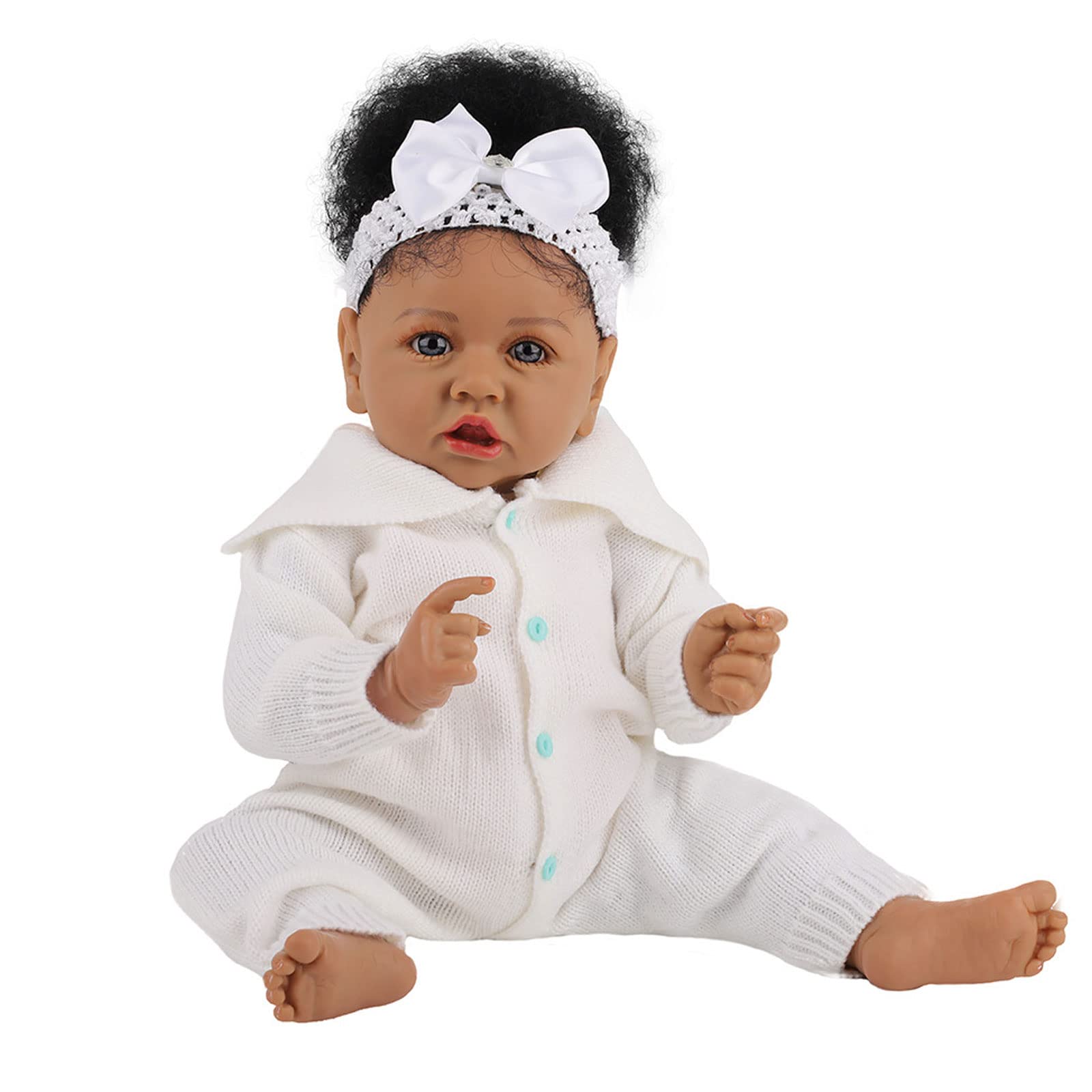 LBYLYH 23 Inch Realistic Reborn Baby Doll - Waterproof Soft Vinyl Lifelike Baby Girl Doll with White Shirt, Perfect Gift for Kids Age 3+ | Role Play, Collectibles & Nursery Decor